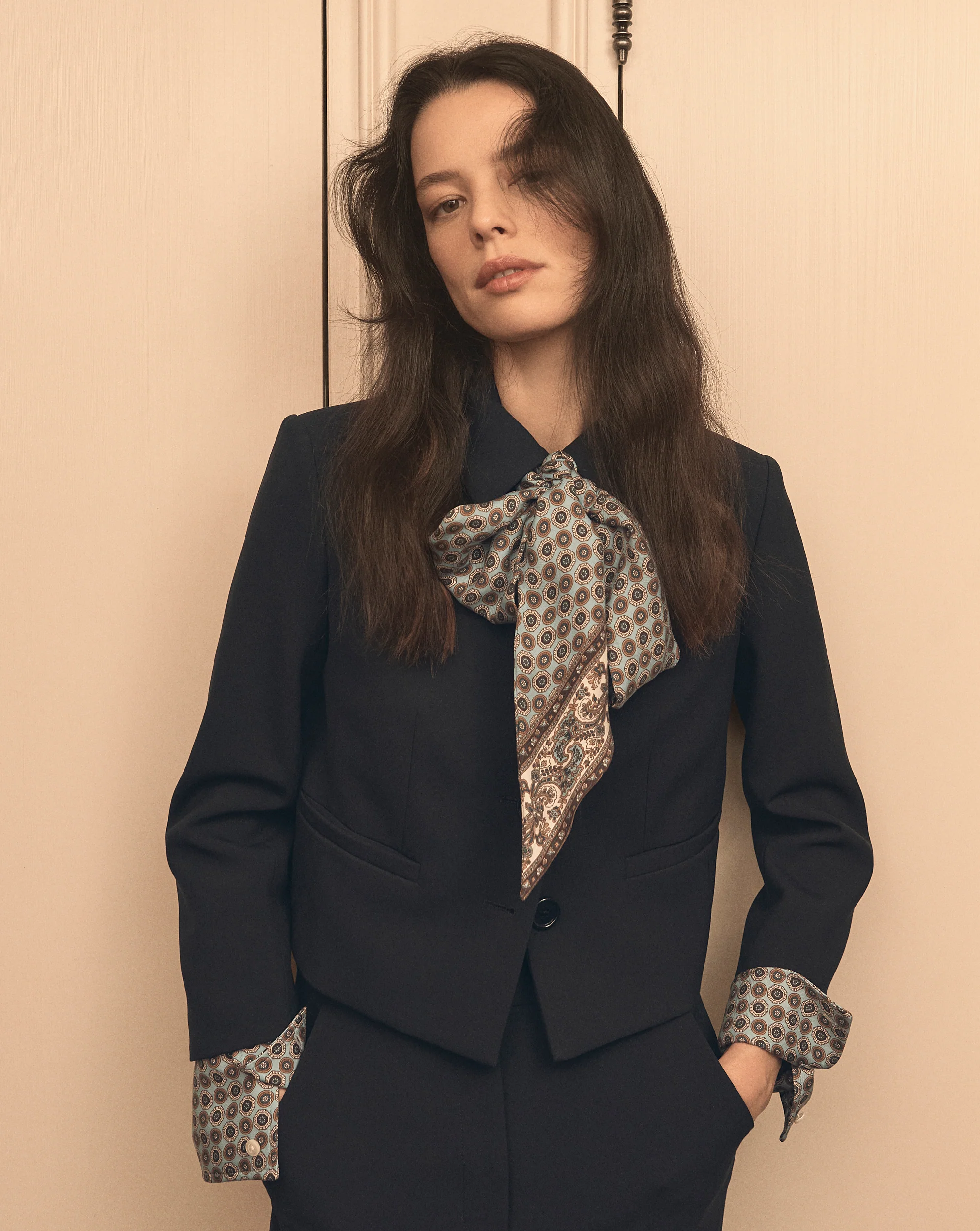 Ismena Removable Scarf Jacket - Image 7
