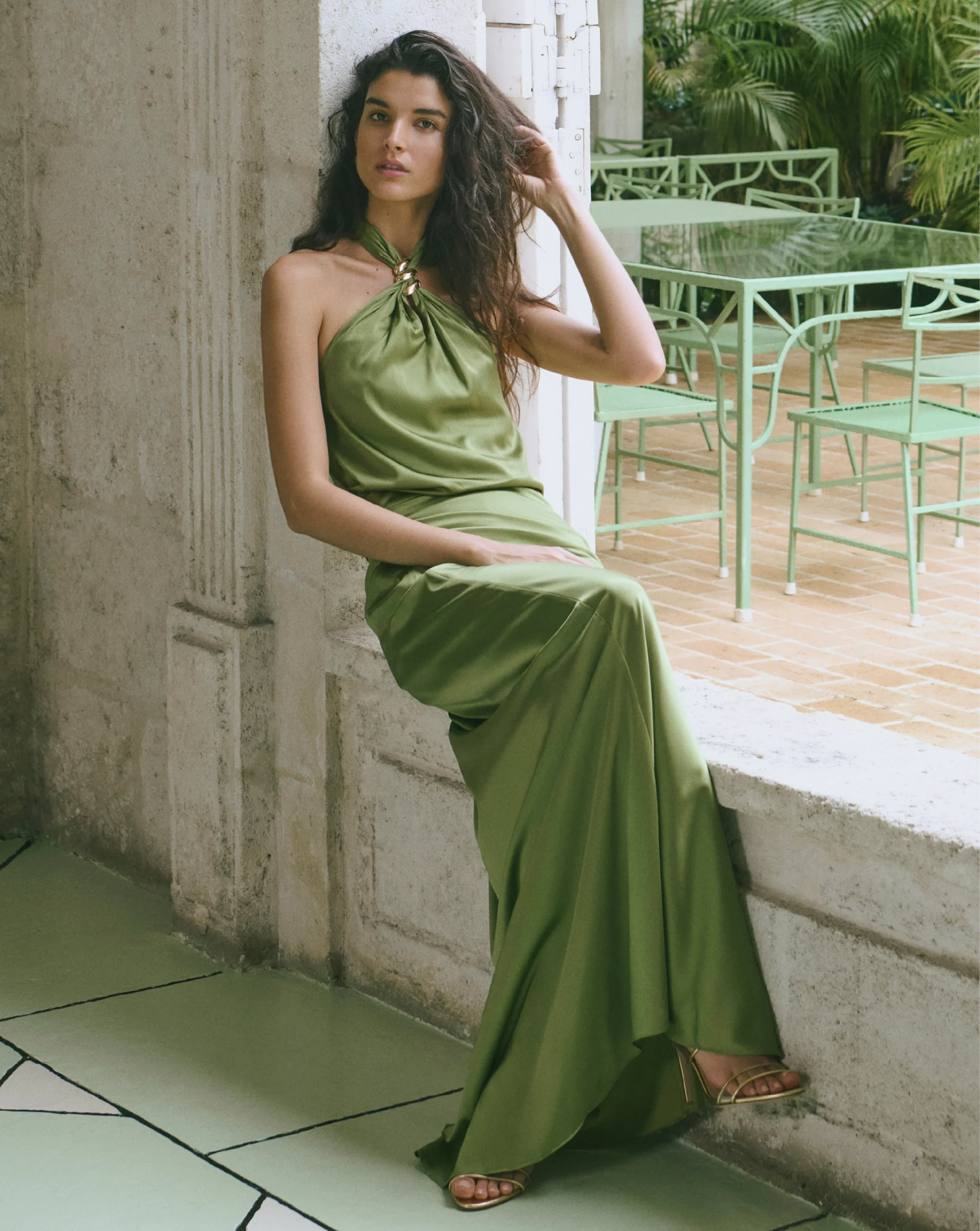 Izaren Halter Maxi Dress - Image 6