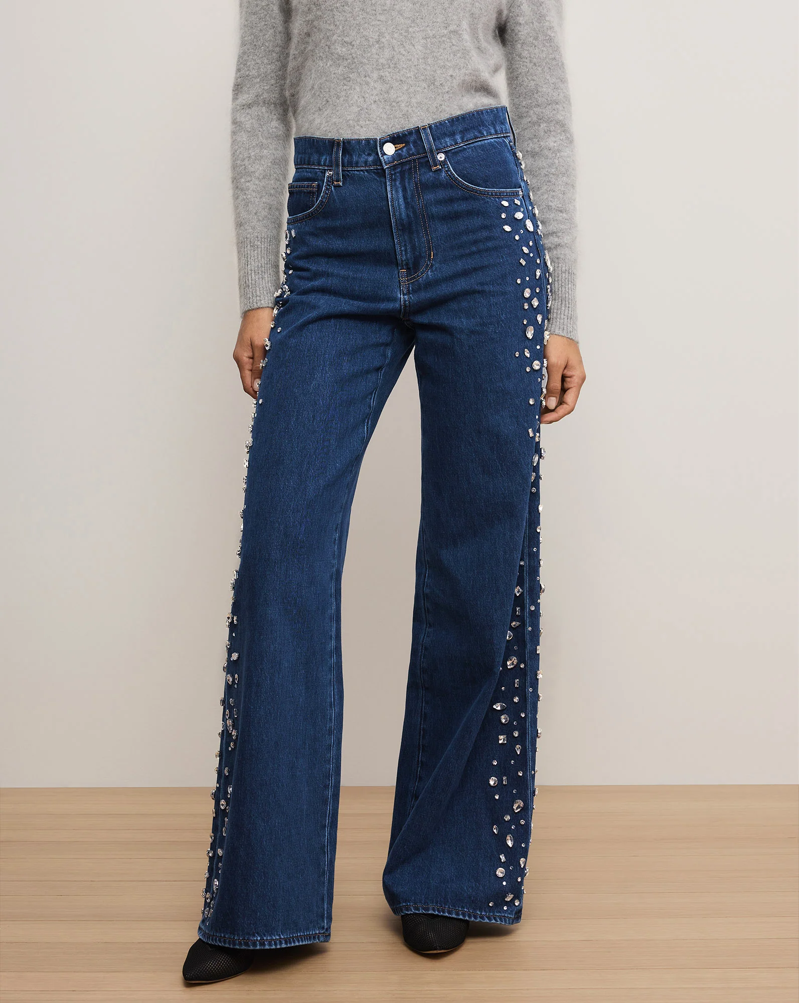 Kasey Embellished Wide-Leg Jean - Image 2