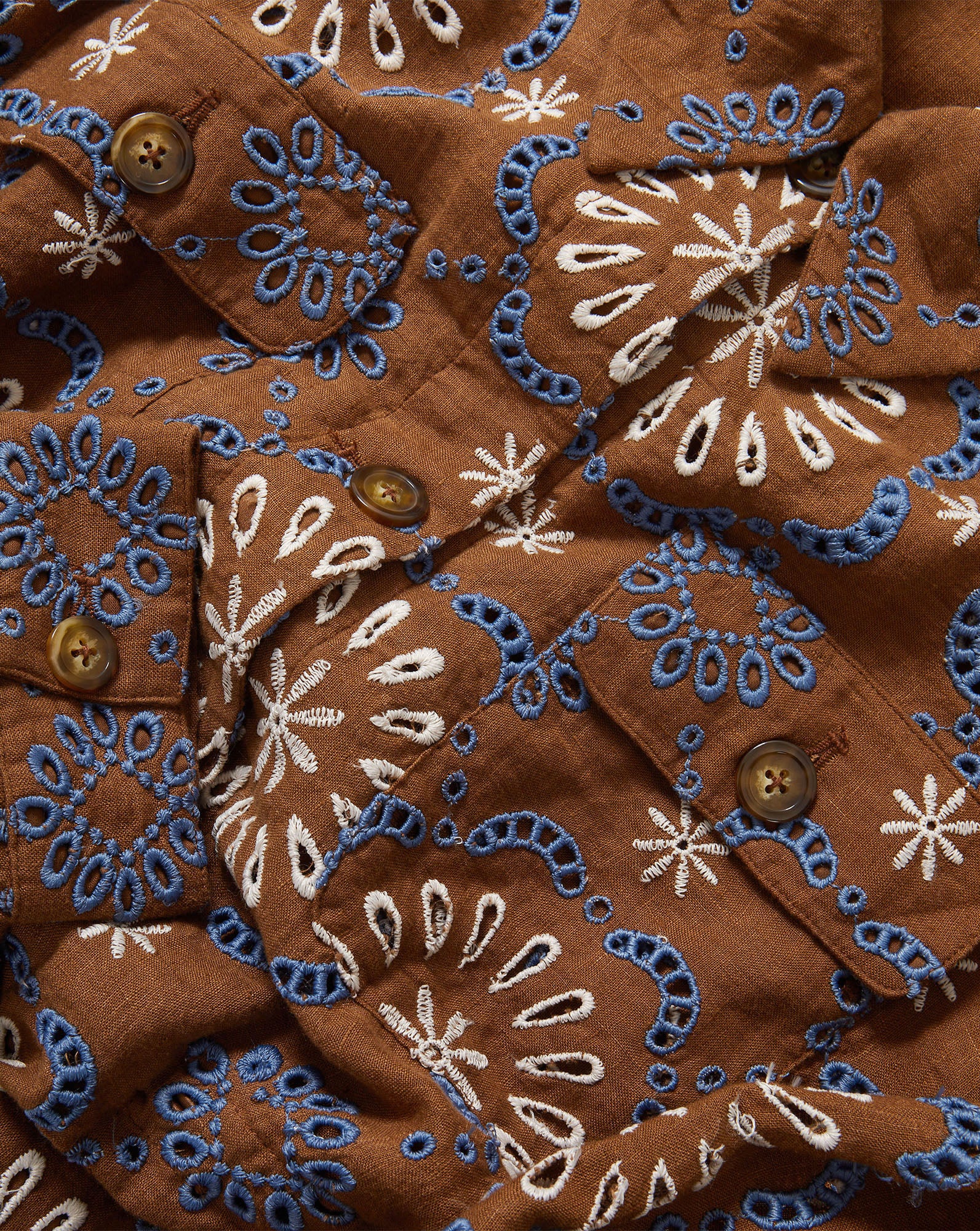 Kiki Linen Eyelet Jacket - Image 3