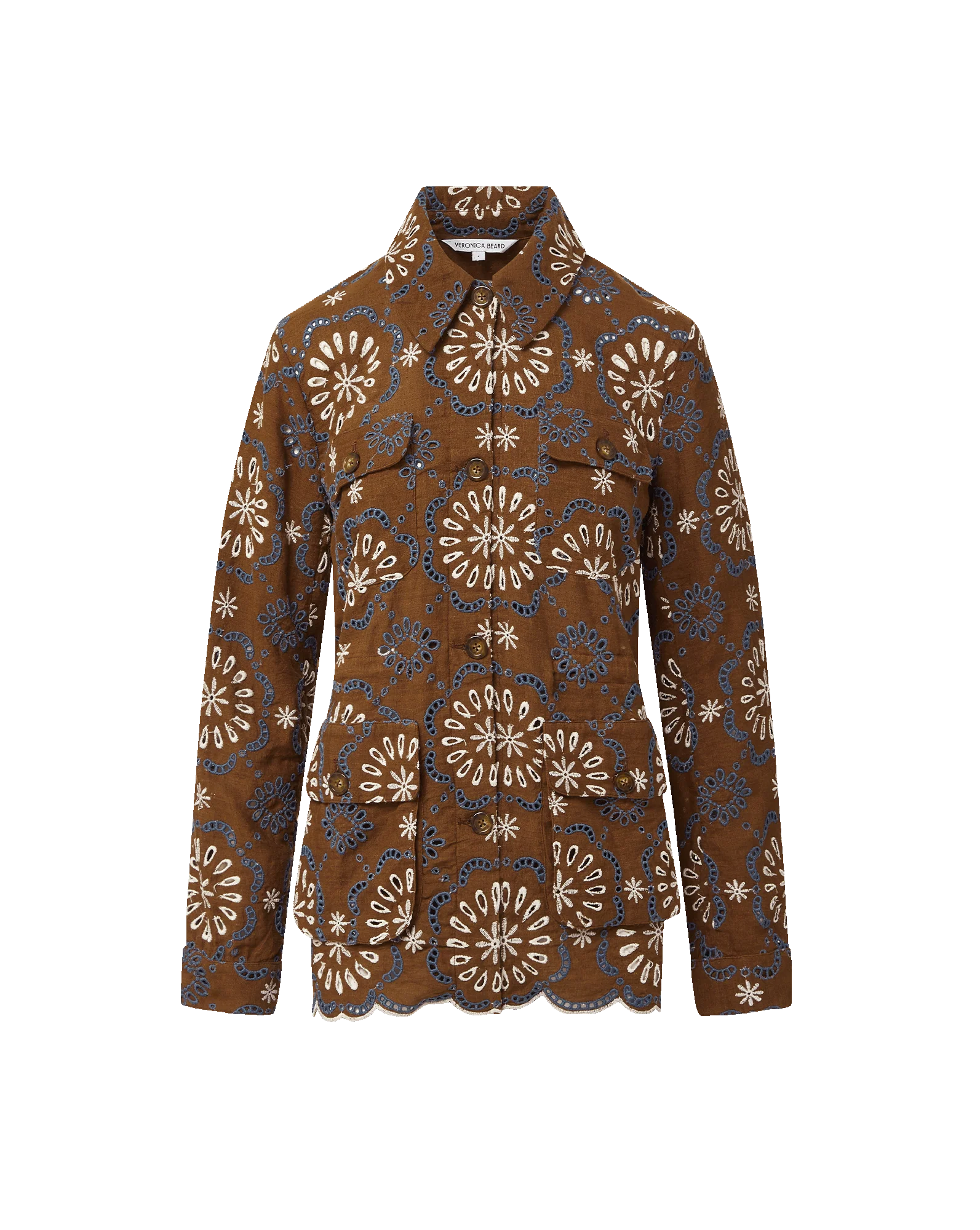 Kiki Linen Eyelet Jacket - Image 8