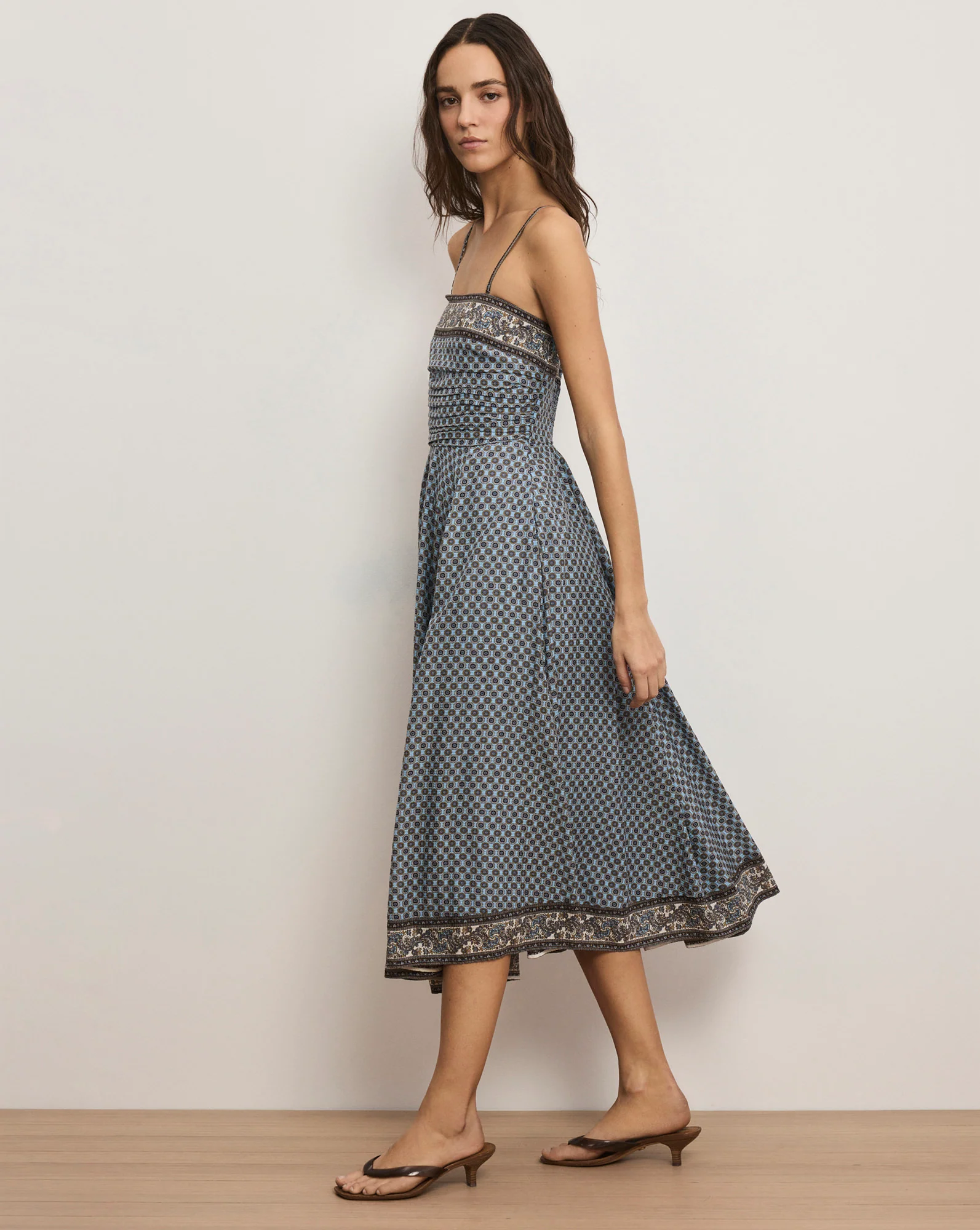 Lana Scarf-Print Midi Dress - Image 3