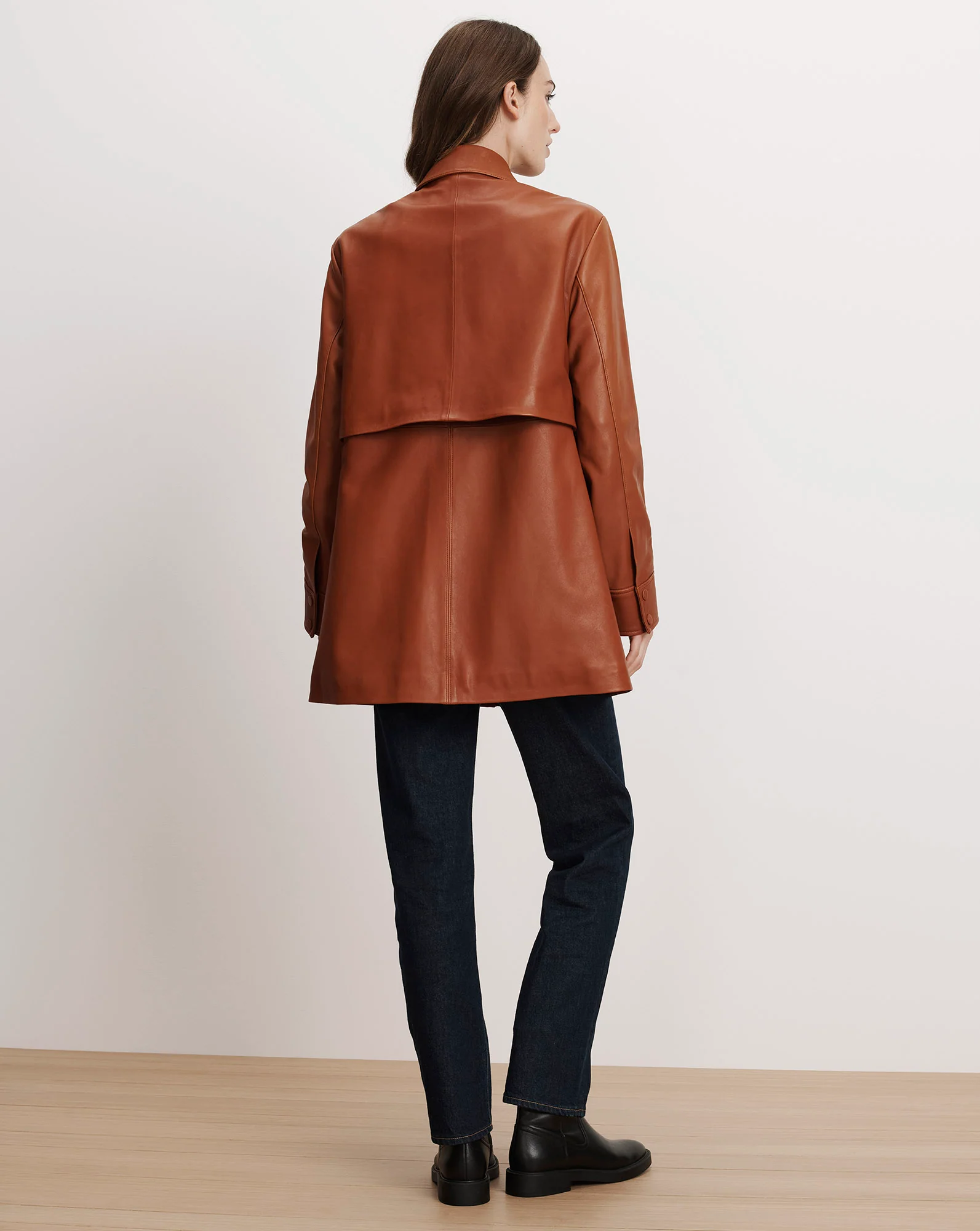 Liora Leather Utility Dickey Coat - Image 5