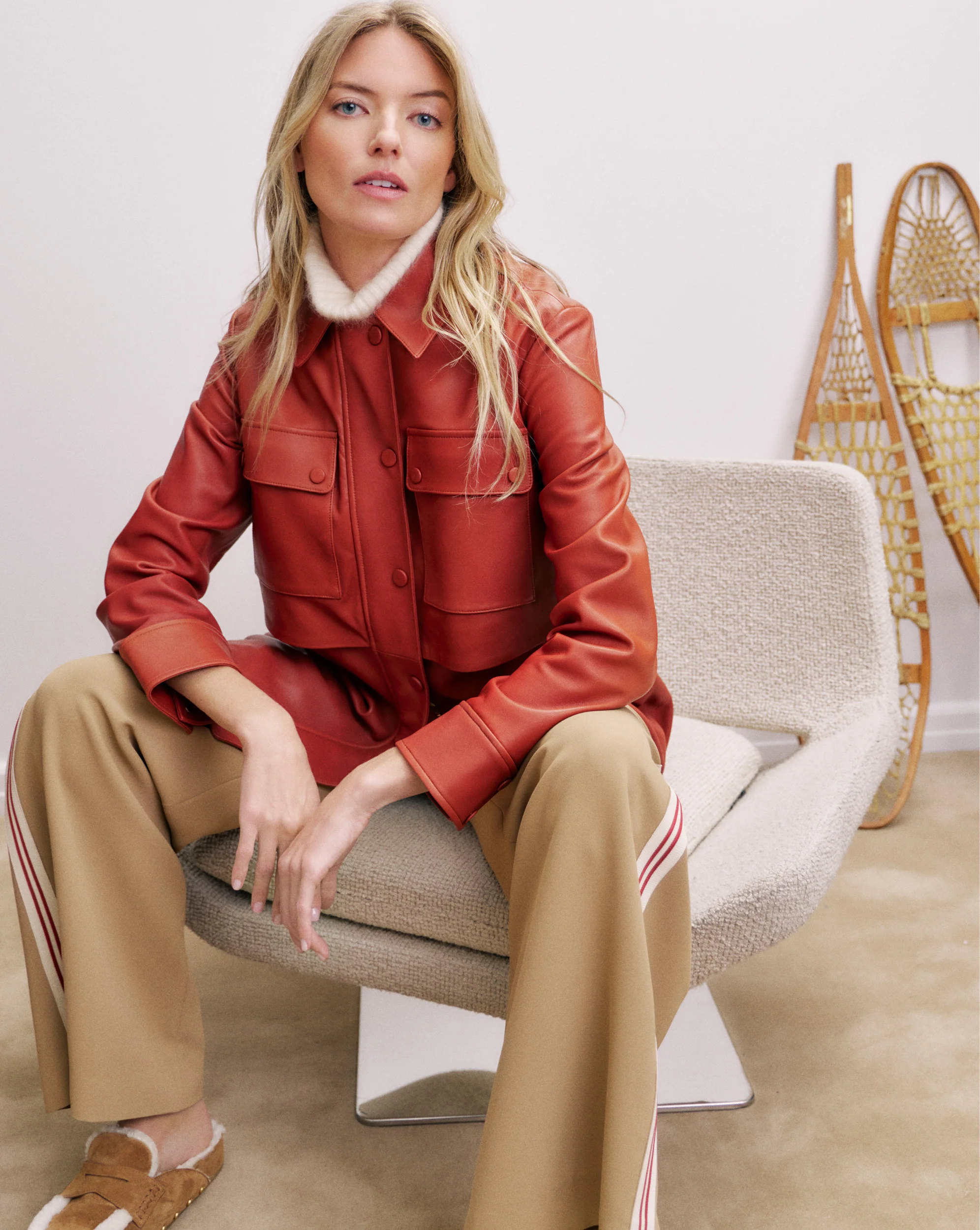 Liora Leather Utility Dickey Coat - Image 7
