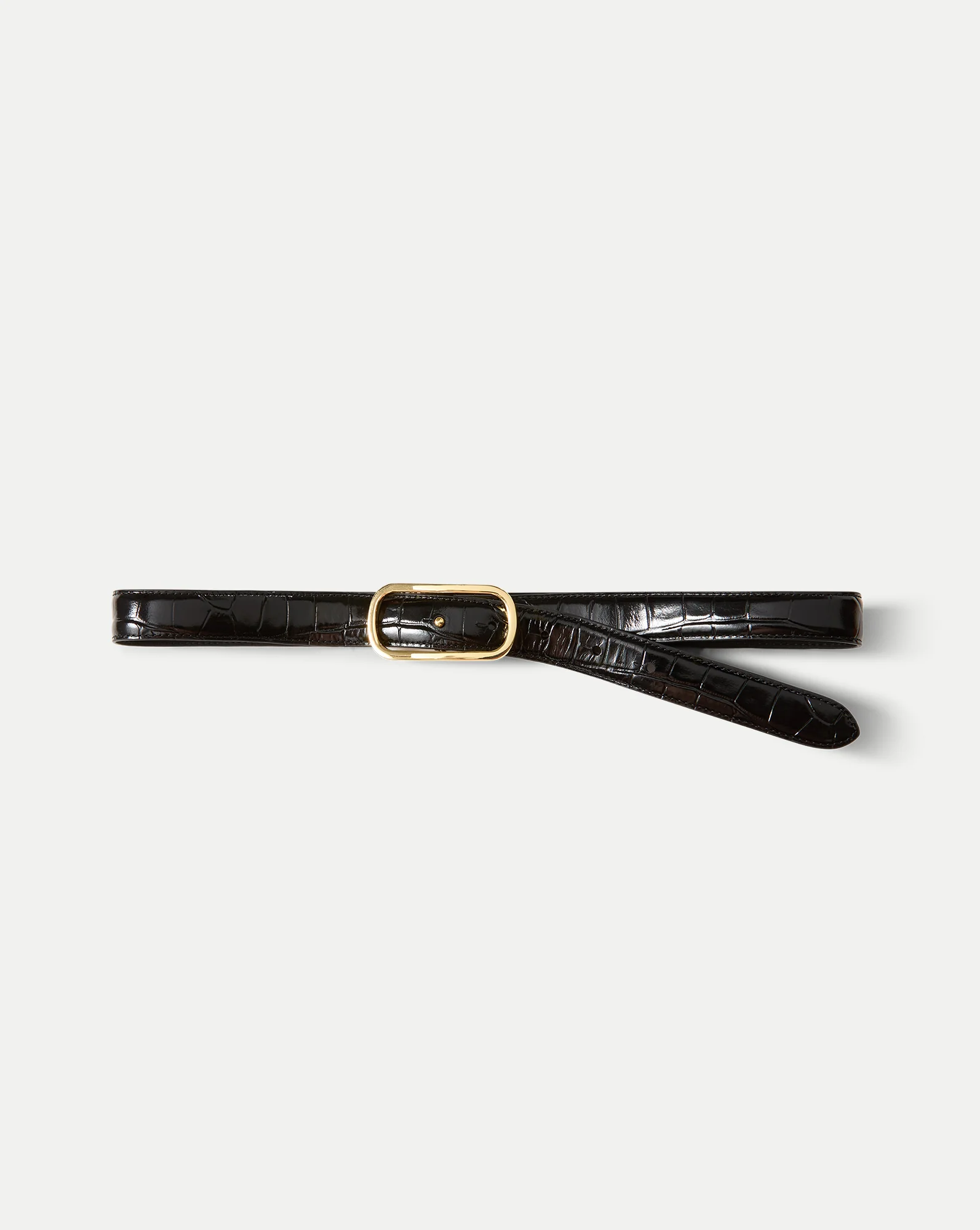Loop Croc-Embossed Belt