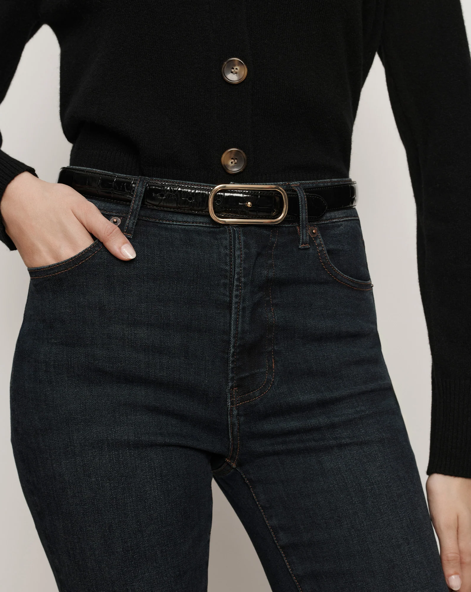 Loop Croc-Embossed Belt - Image 2