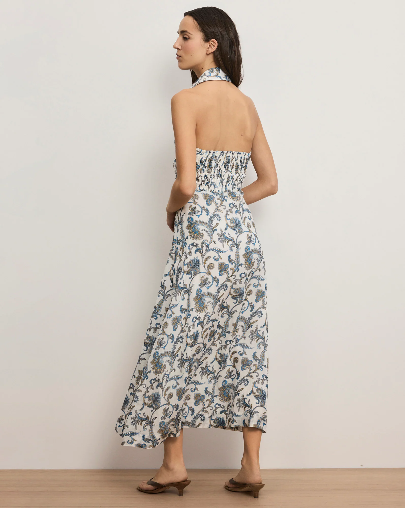 Mackey Paisley Halter Midi Dress - Image 4
