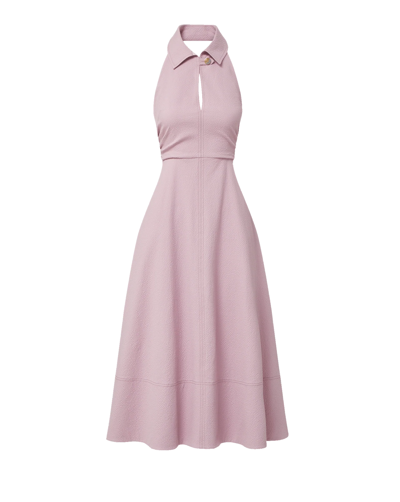 Mackey Seersucker Halter Midi Dress - Image 5