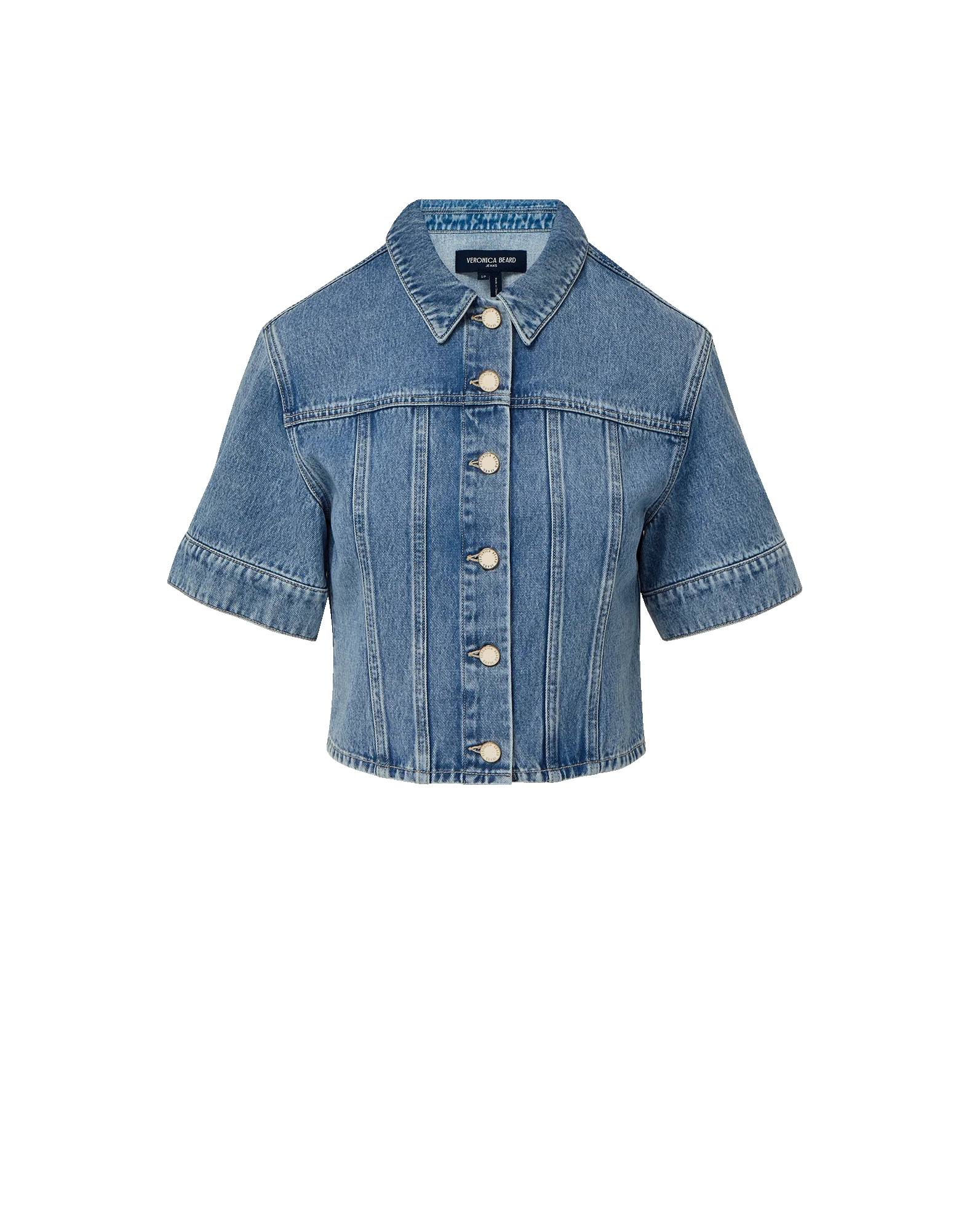 Malcom Cropped Denim Jacket - Image 7