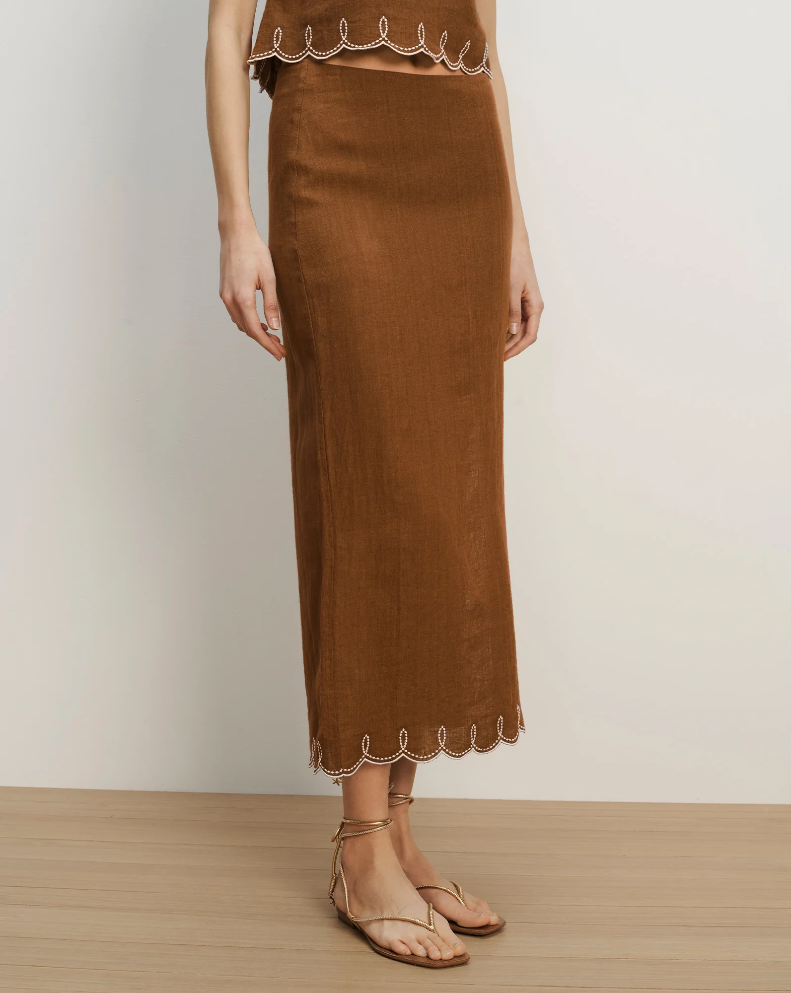 Malou Linen Midi Skirt - Image 2