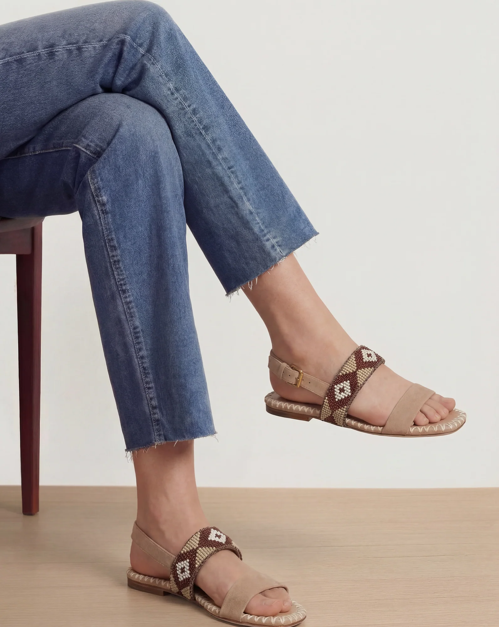 Marian Beaded Flat Sandal - Image 2