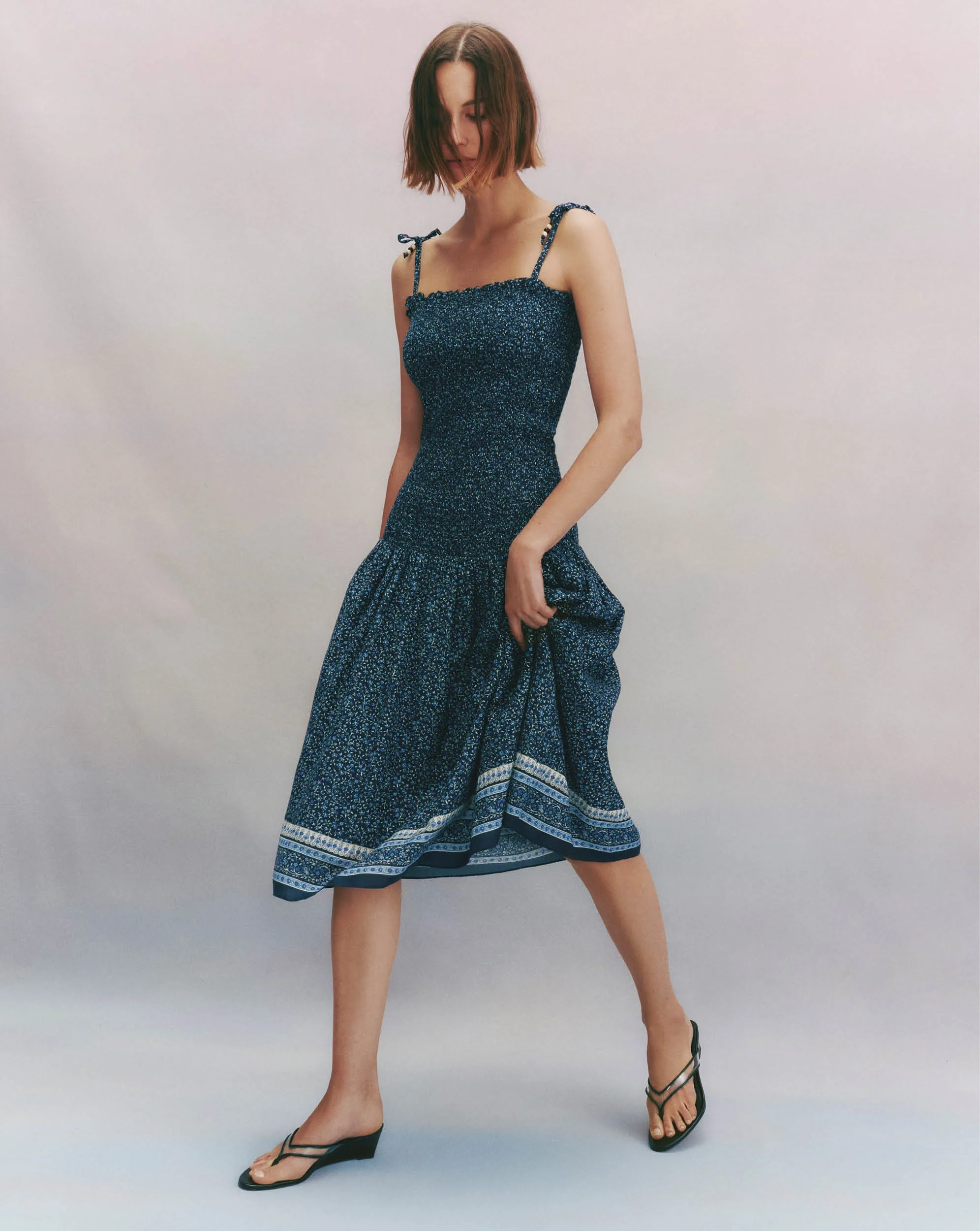 Marietta Smocked Midi Dress - Image 5