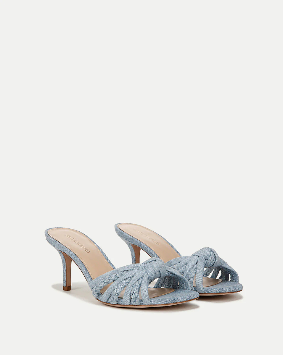 Misa Denim Knot-Front Sandal - Image 2