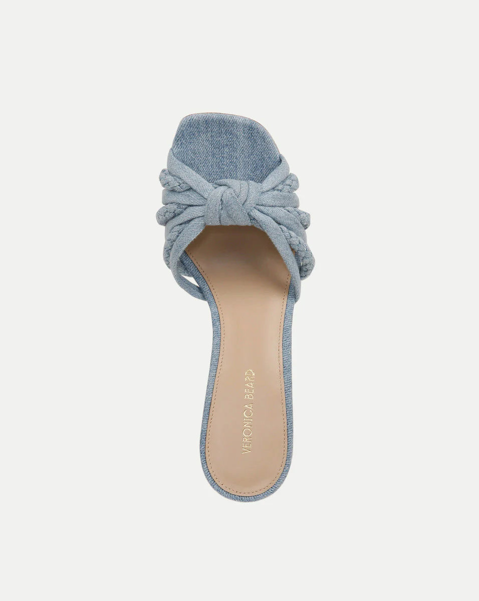 Misa Denim Knot-Front Sandal - Image 3