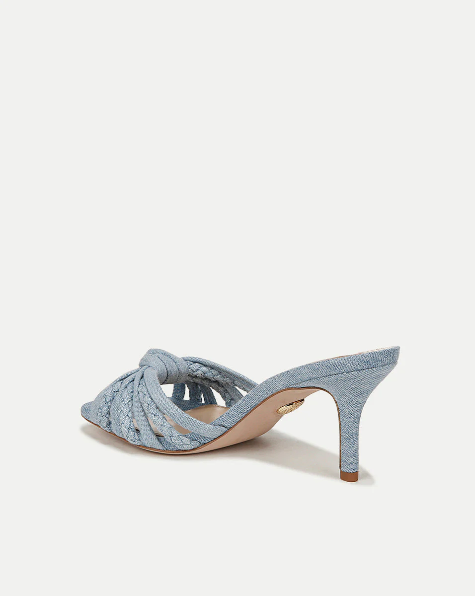 Misa Denim Knot-Front Sandal - Image 4