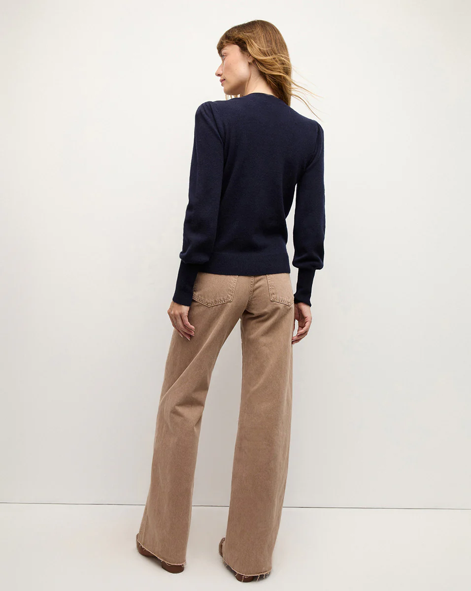 Nelia Cashmere Pullover | Button Accent - Image 4