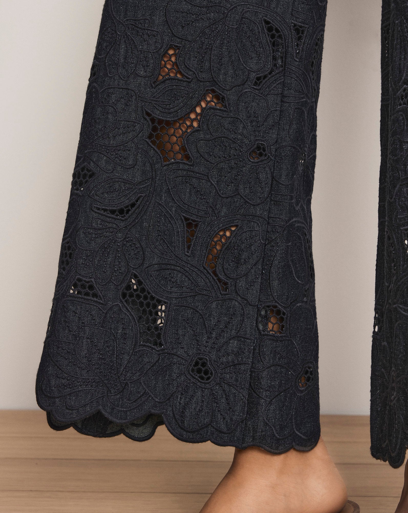 Osborne Wide-Leg Eyelet Pant - Image 8