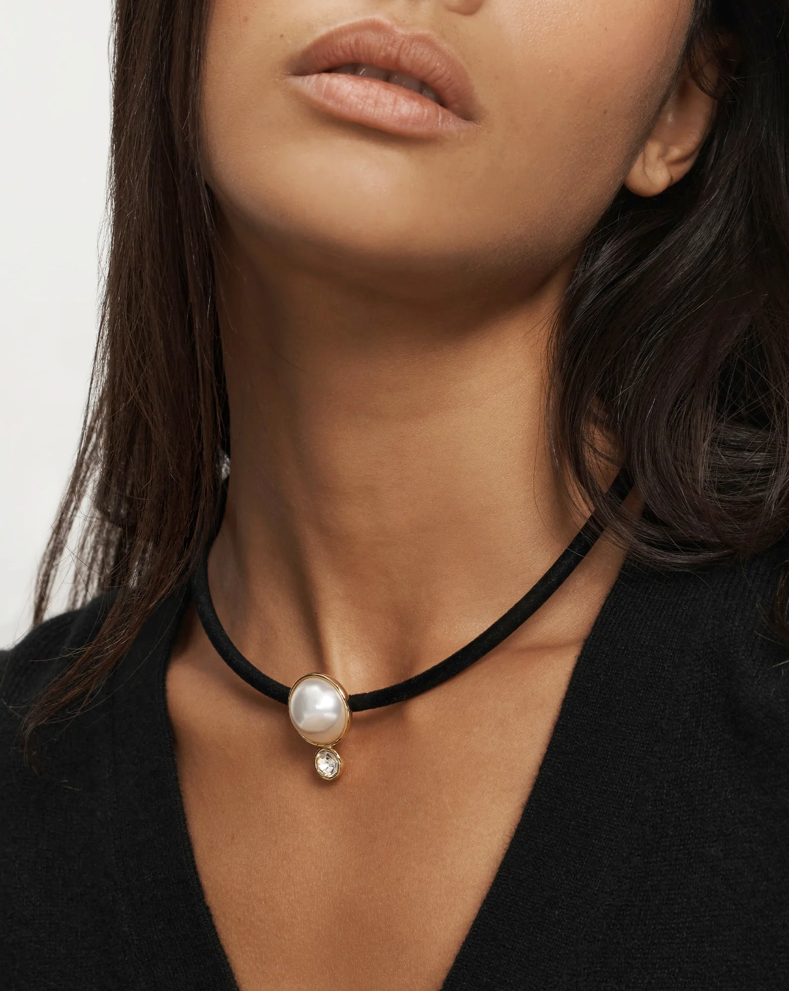 Pearl Pendant Cord Necklace - Image 2