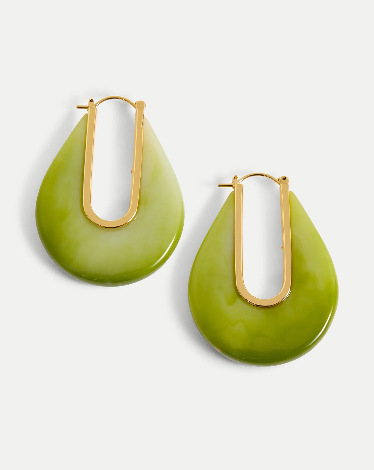 Resin Drop Hoop Earring