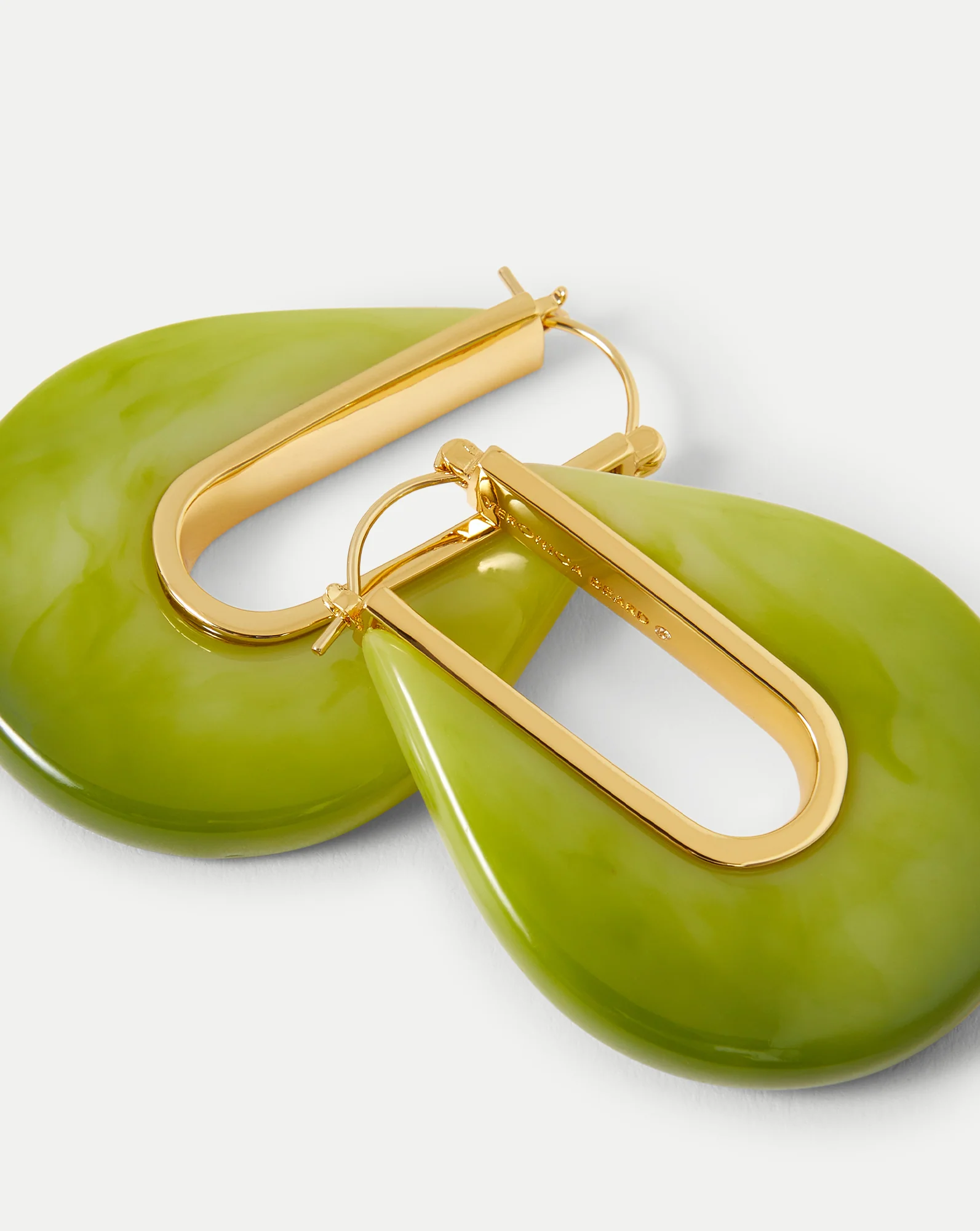 Resin Drop Hoop Earring - Image 4
