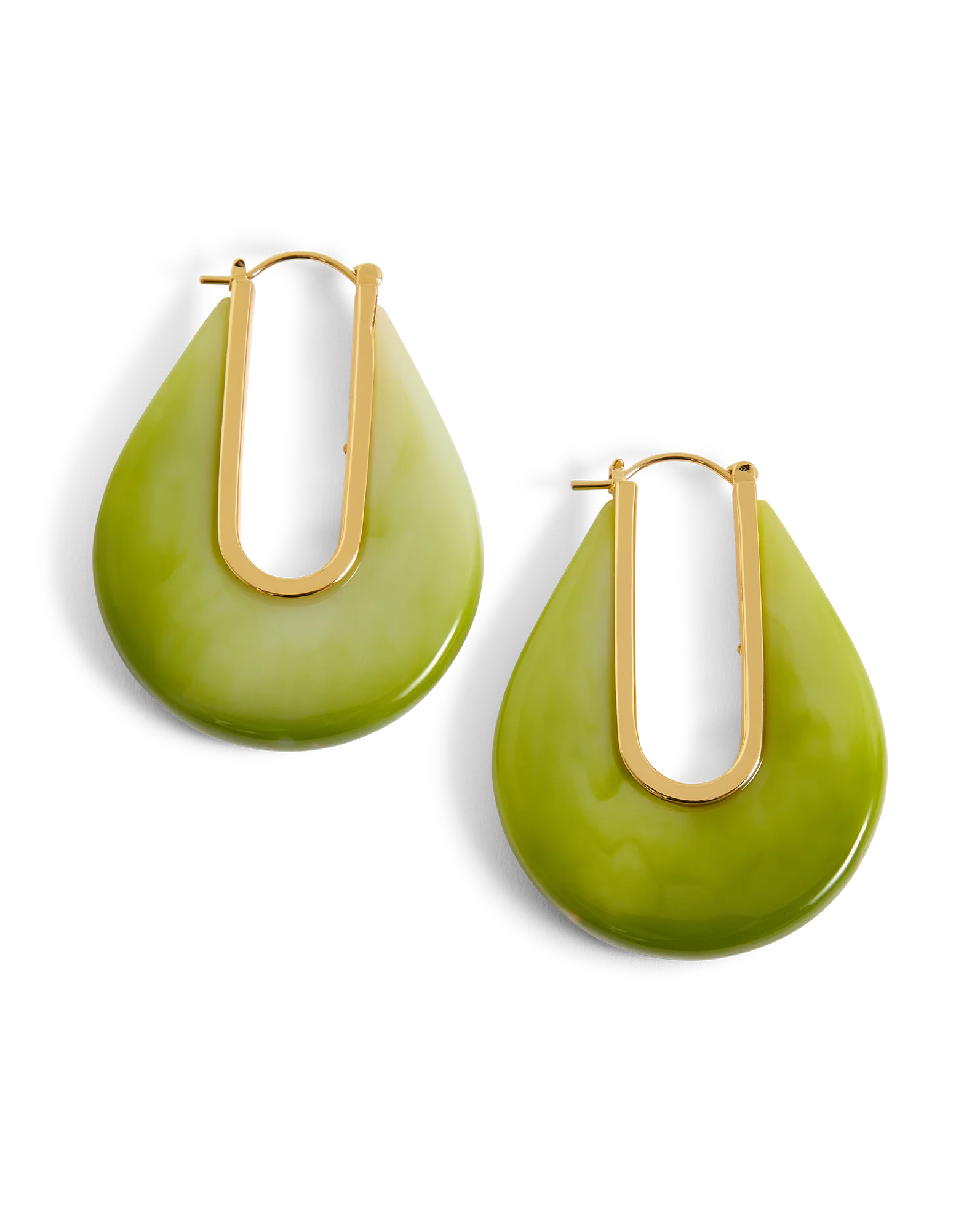 Resin Drop Hoop Earring - Image 5