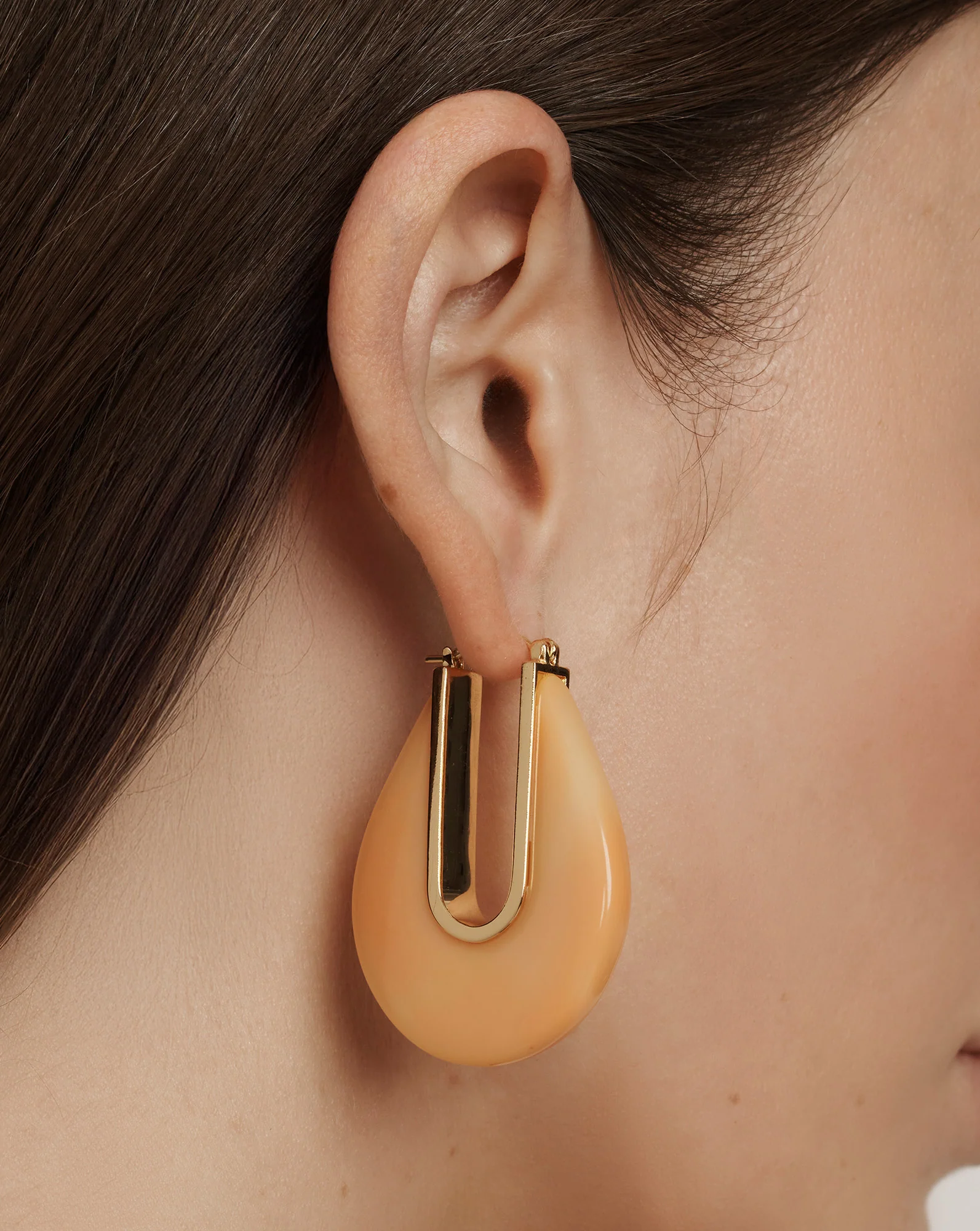 Resin Drop Hoop Earring - Image 2