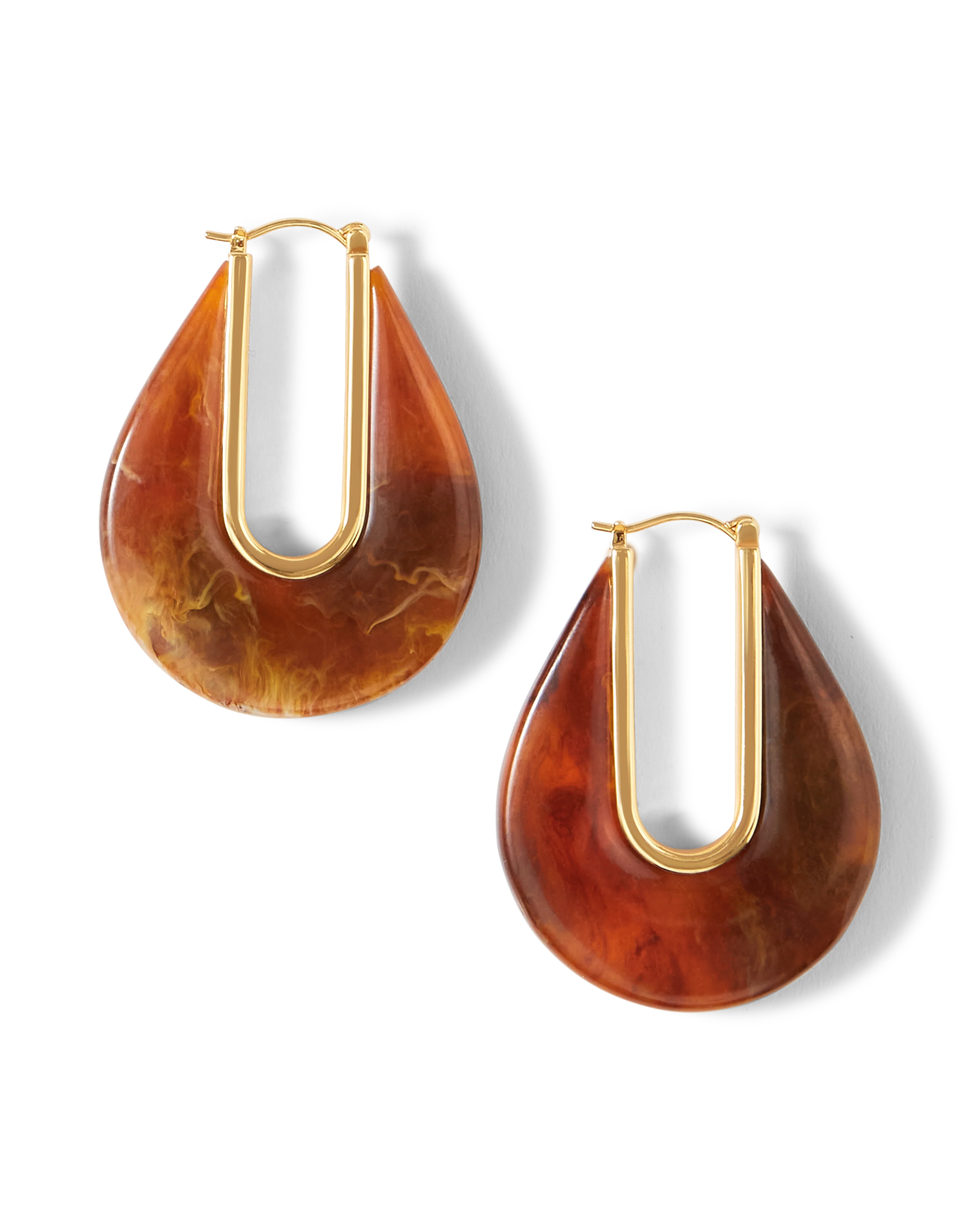 Resin Drop Hoop Earrings - Image 6