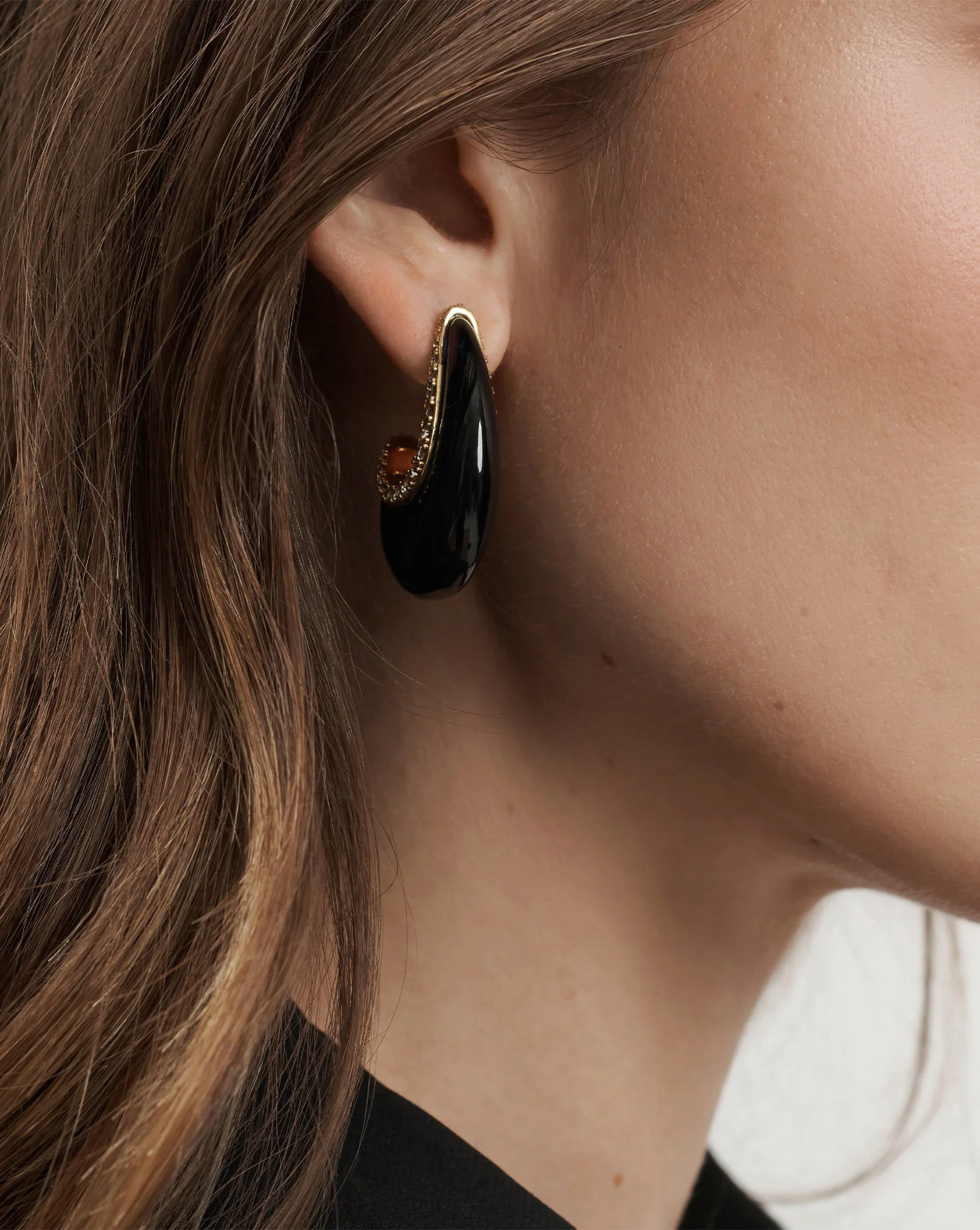 Resin J-Hoop Earring - Image 2