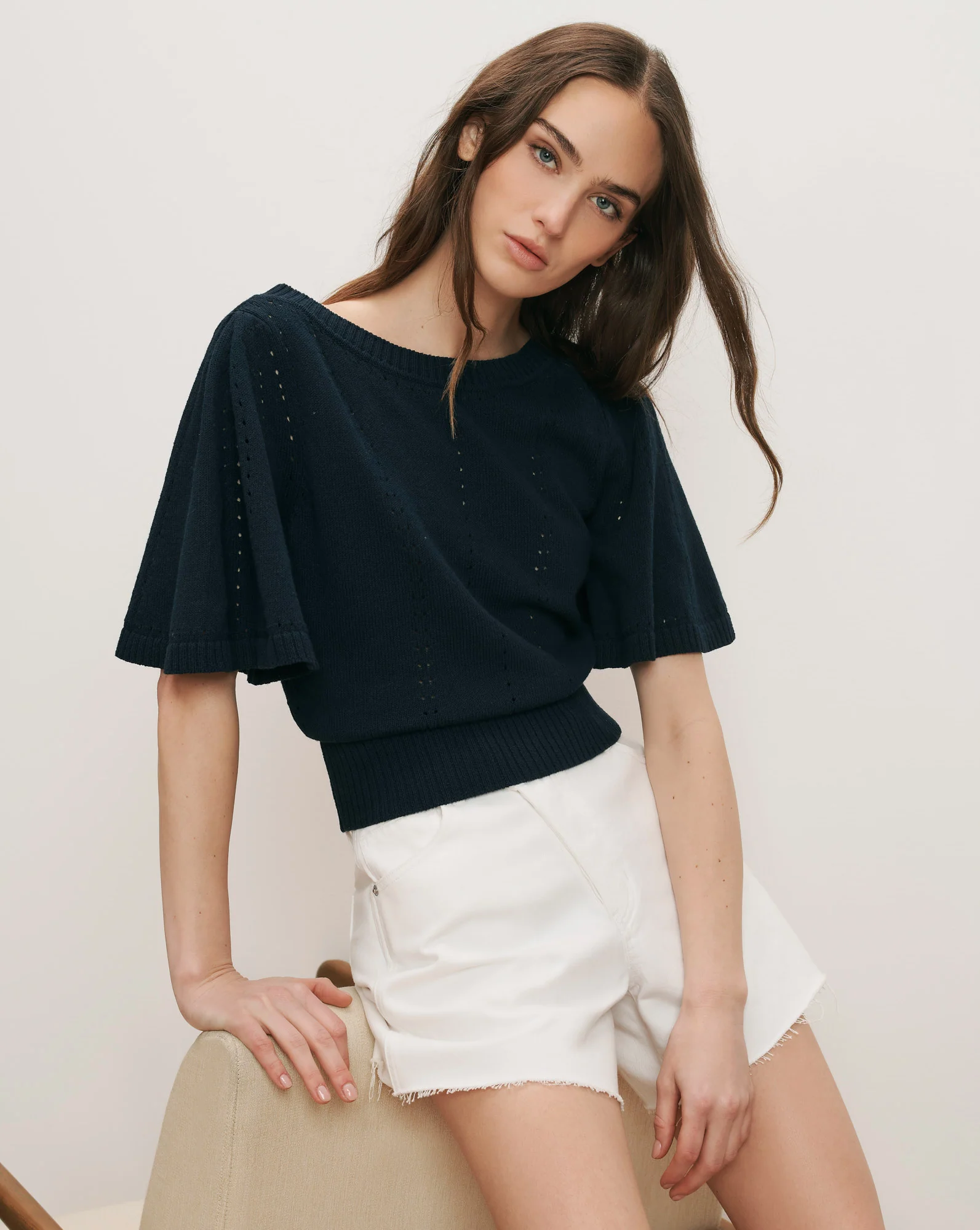 Rhennan Pointelle Knit Top