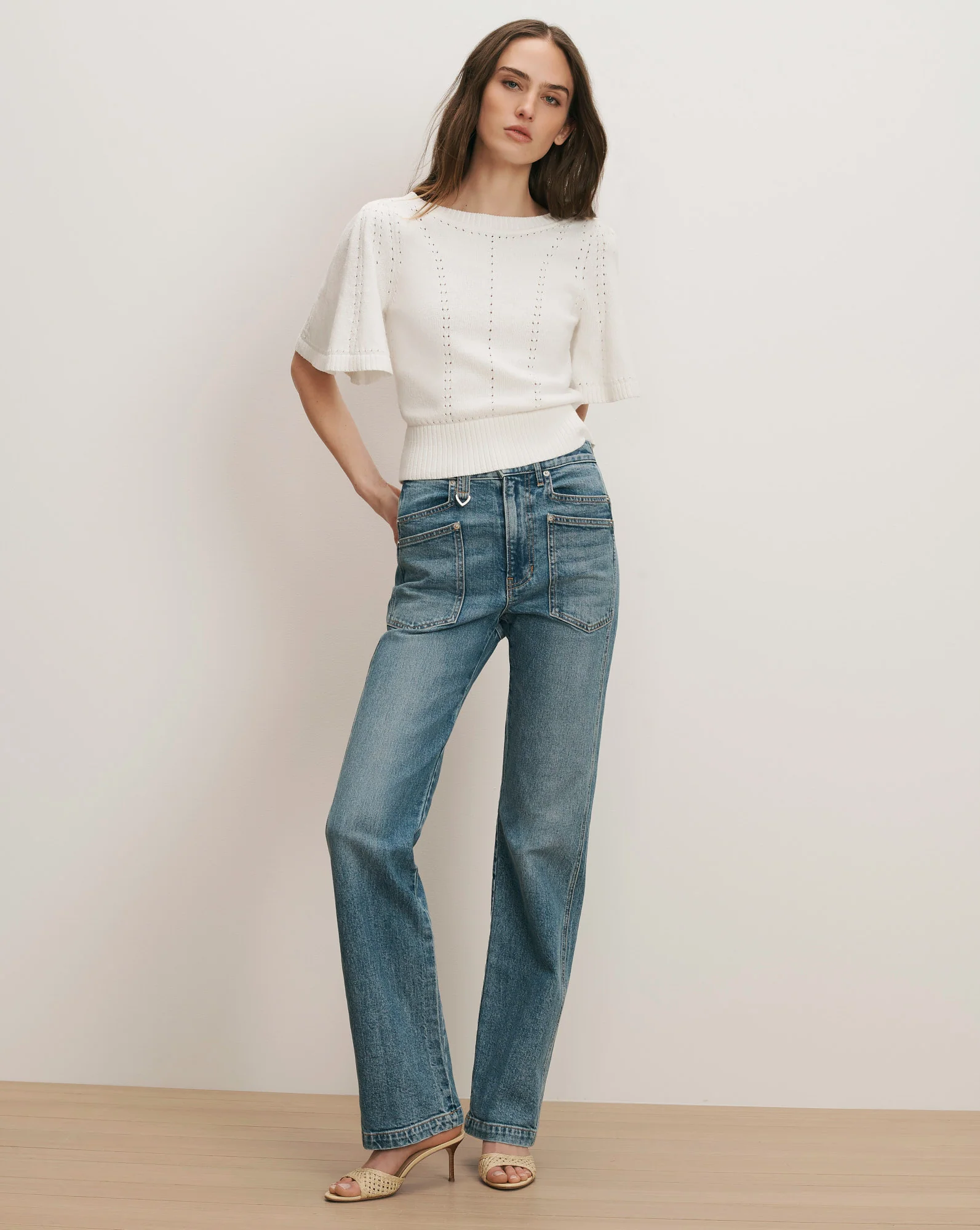 Rhennan Pointelle Knit Top - Image 2