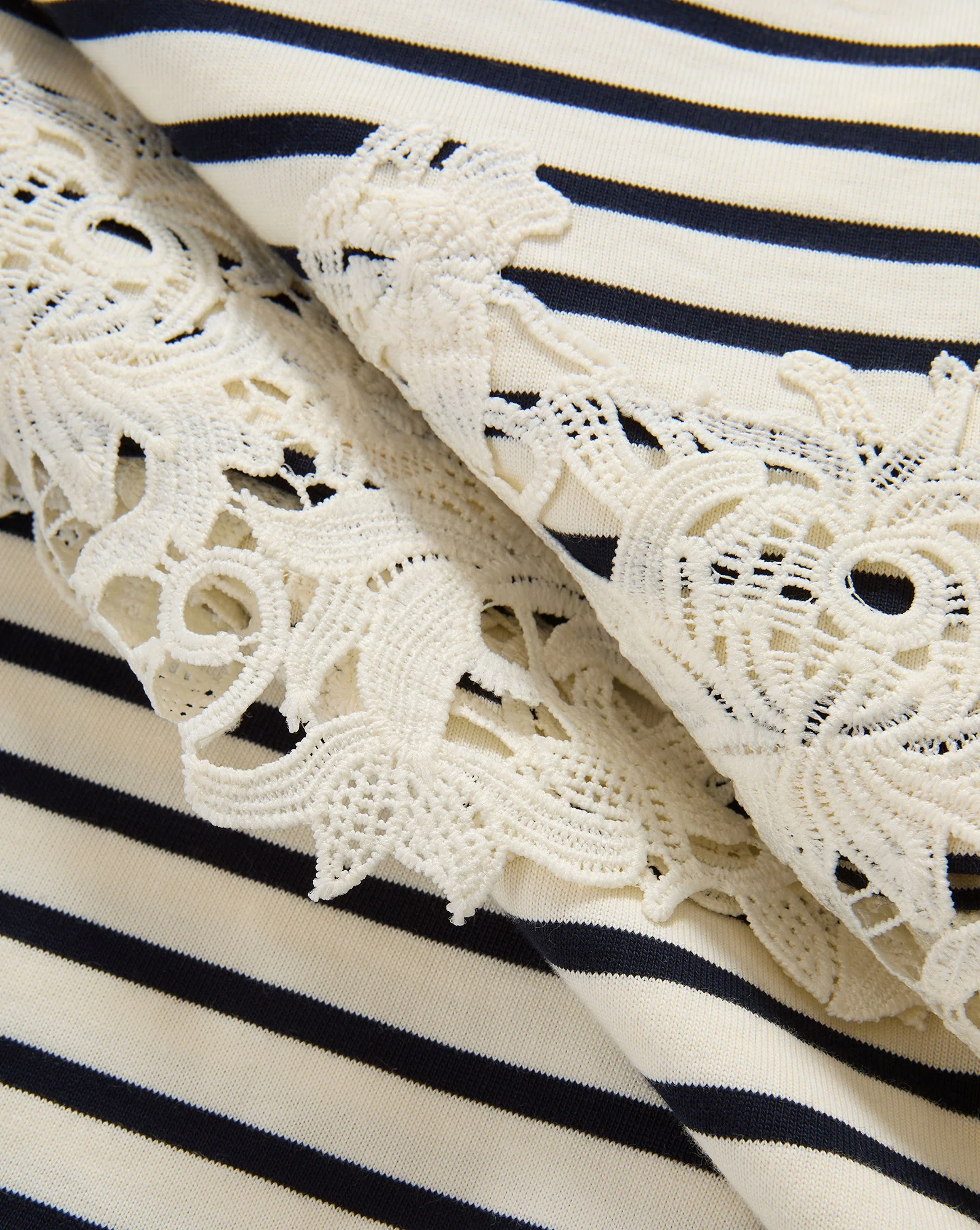 Rhue Striped Lace-Hem Mini Dress - Image 4