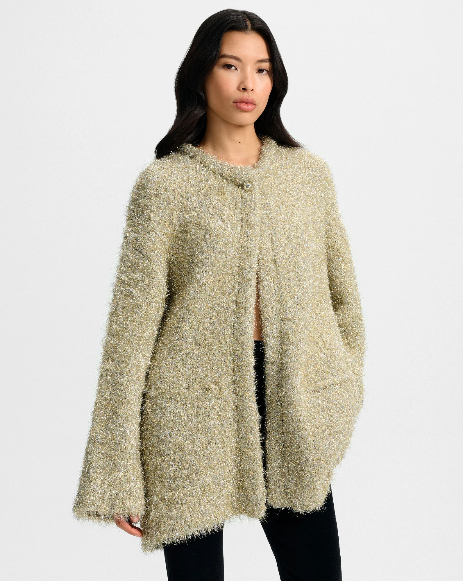 Rozan Metallic Knit Jacket - Image 2
