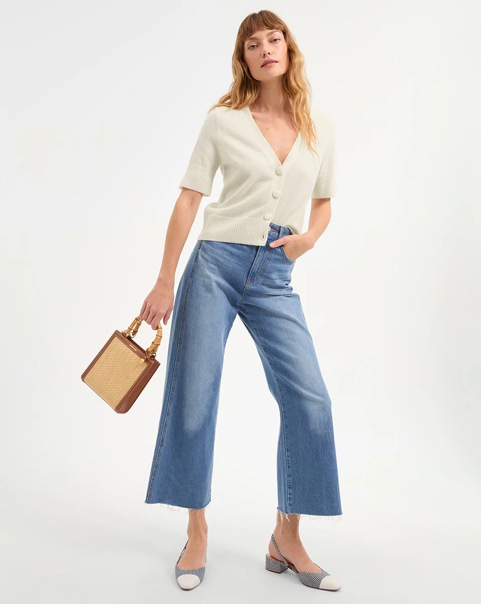 Solene Short Sleeve Cashmere Cardigan - Image 2