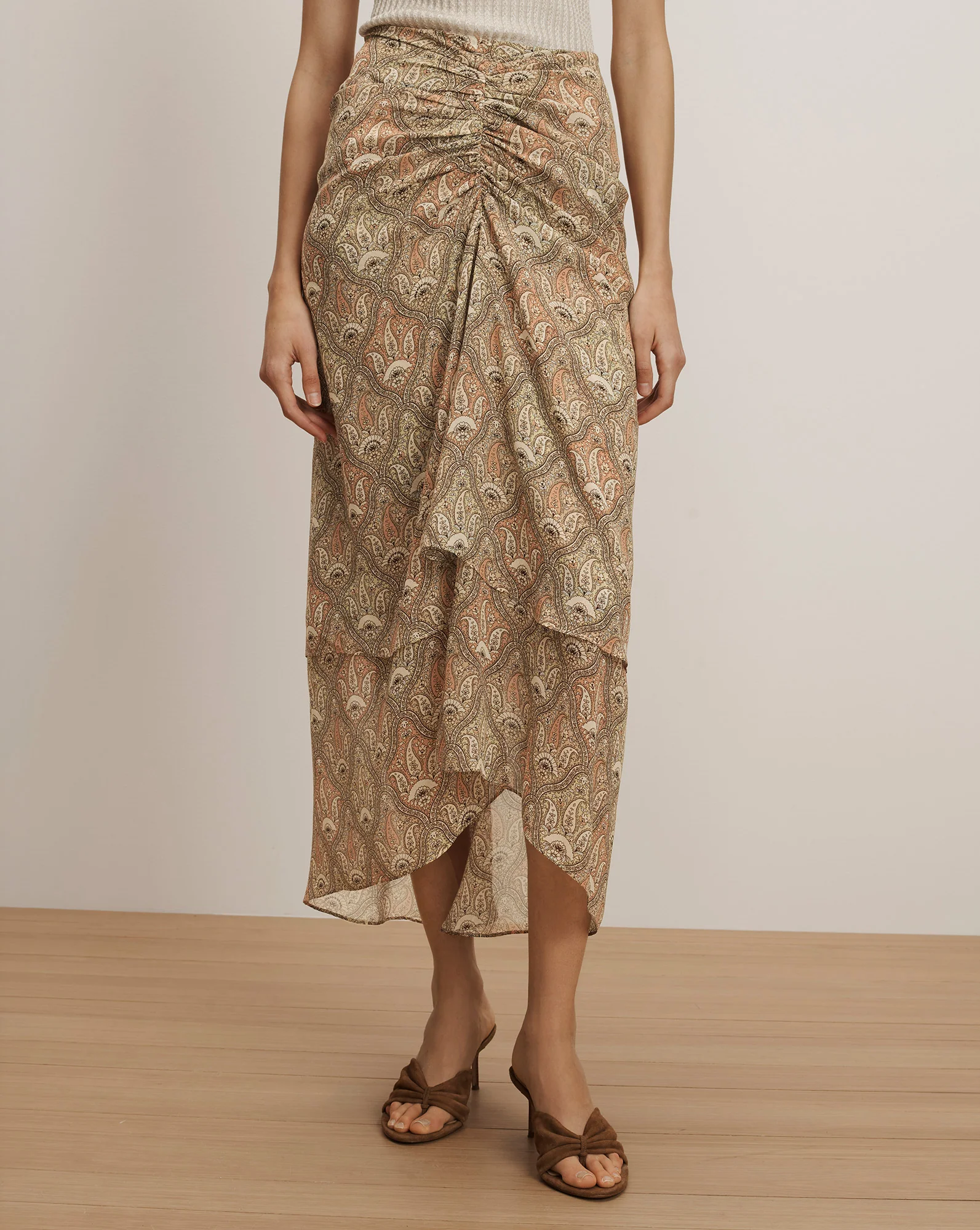 Sira Silk Midi Skirt - Image 2