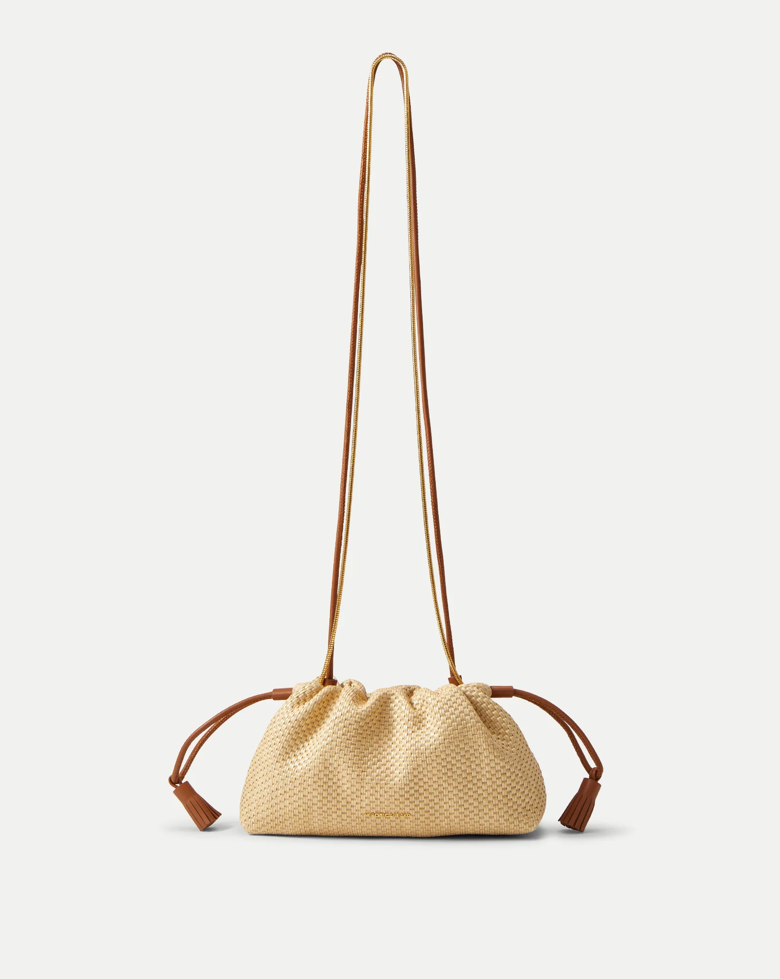 Small Veronica Beard Raffia Stash Bag - Image 8