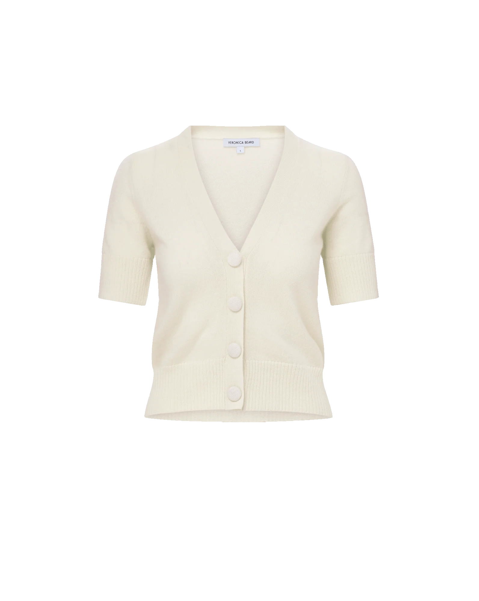 Solene Short-Sleeve Cashmere Cardigan - Image 5