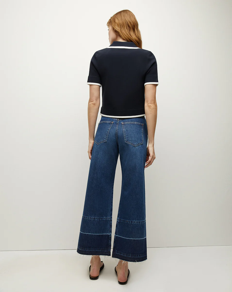 Taylor Released Hem Cropped Wide-Leg Jean - Image 3