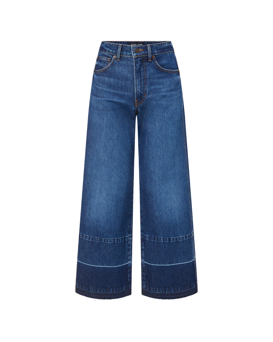Taylor Released Hem Cropped Wide-Leg Jean - Image 5