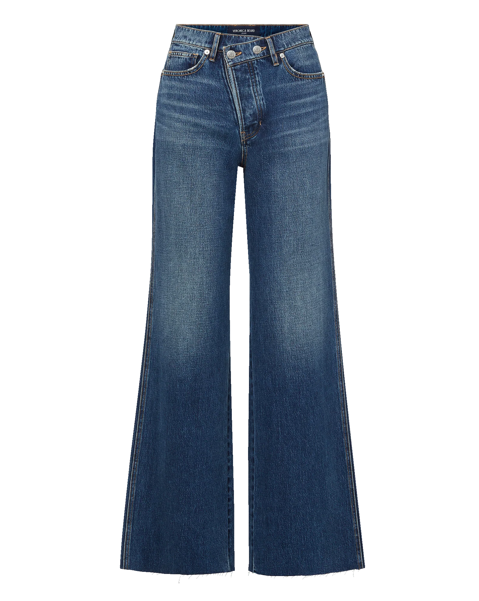 Taylor Crossover-Waistband Wide-Leg Jean - Image 6