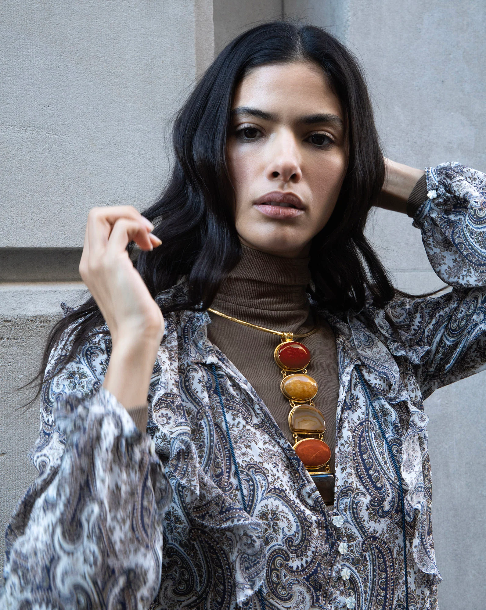 Torque Semi-Precious Stone Necklace - Image 2