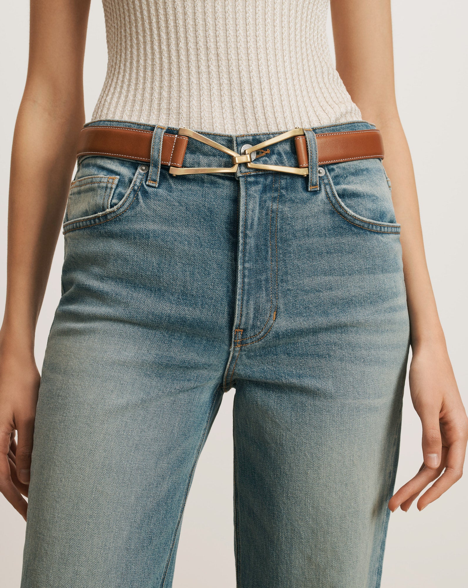 V Leather Belt - Image 2