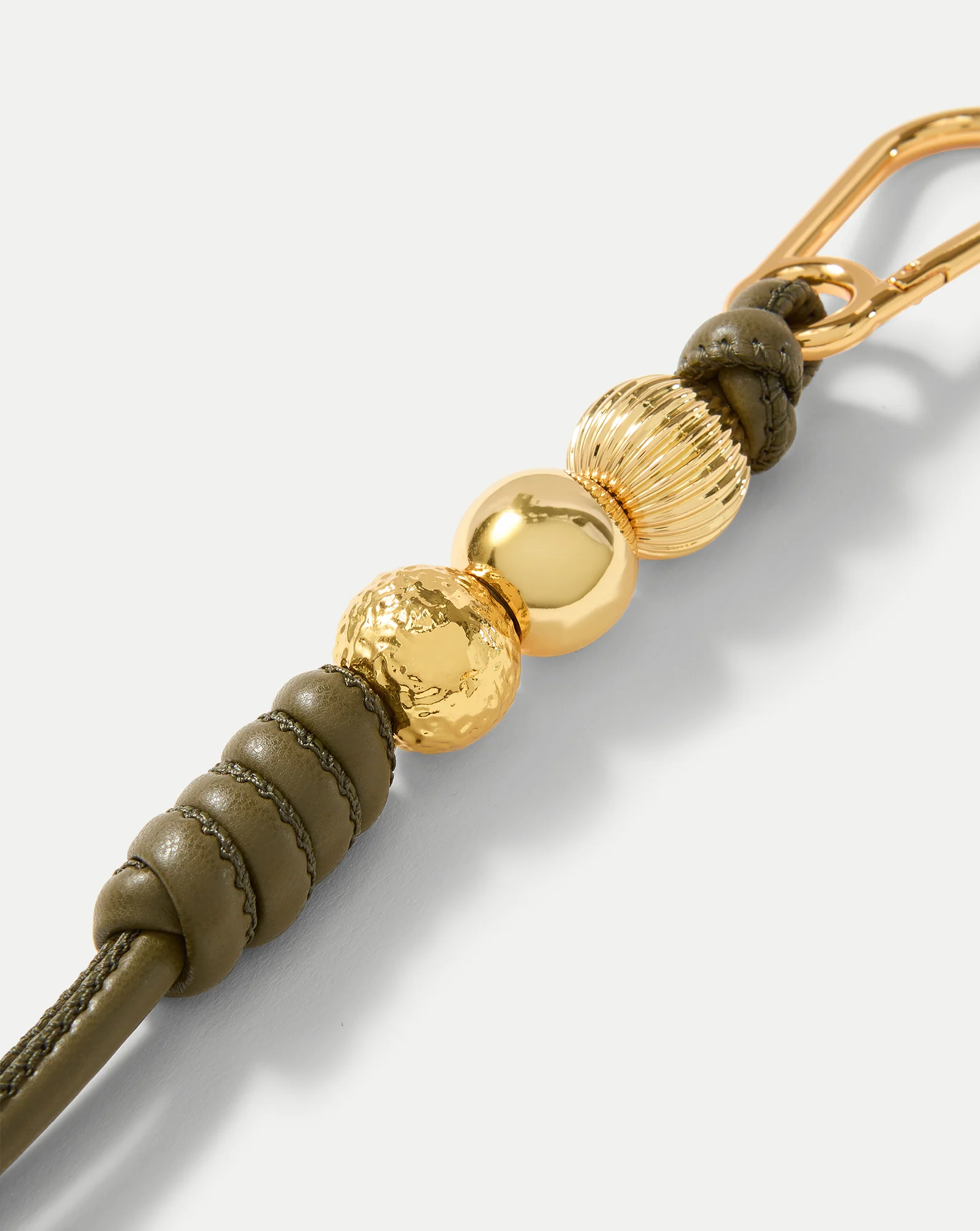 Vegan Leather Beaded Bag Charm - Image 3