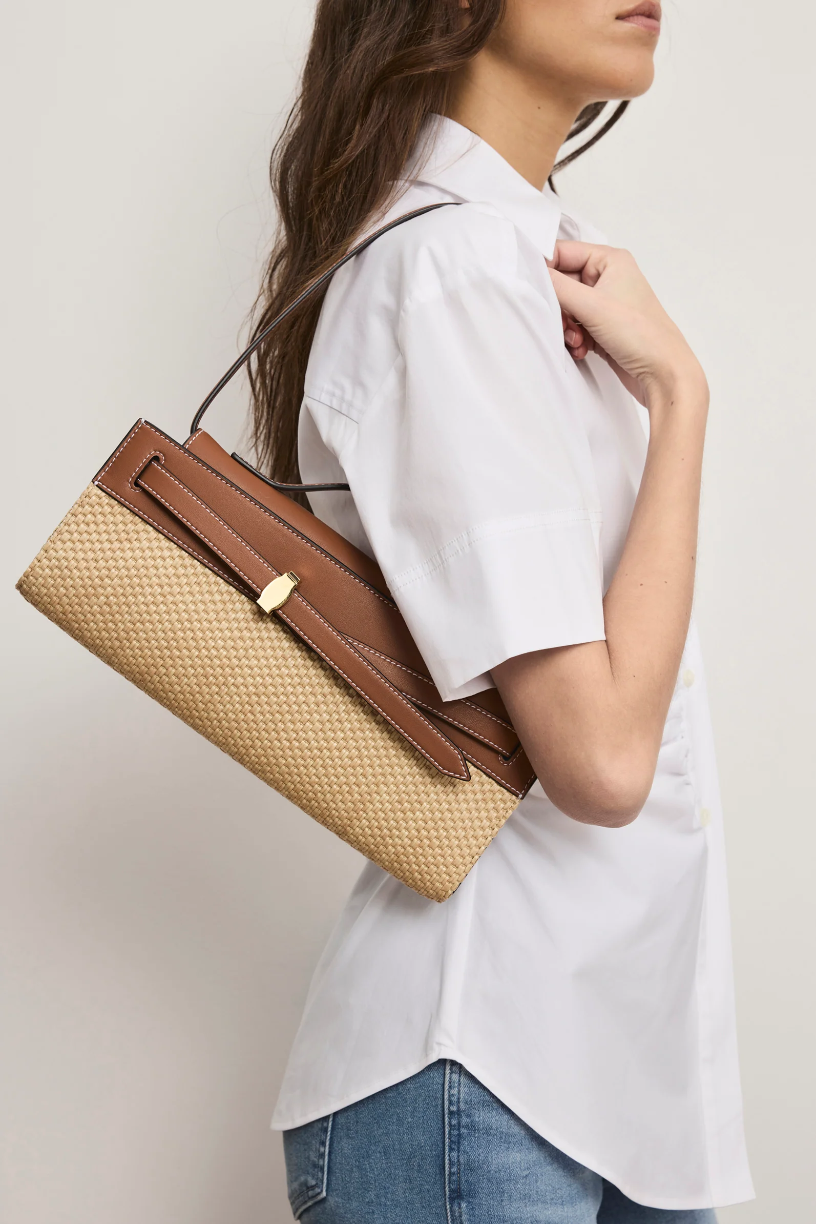 Veronica Beard Raffia Dash Clutch - Image 2