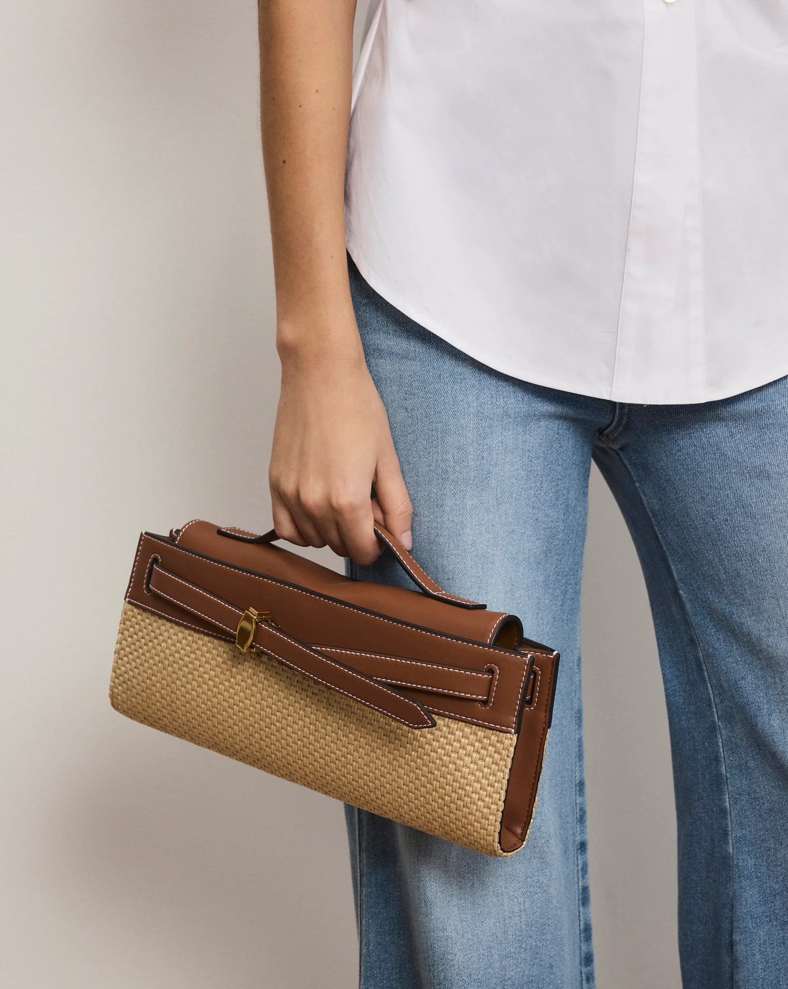 Veronica Beard Raffia Dash Clutch - Image 6