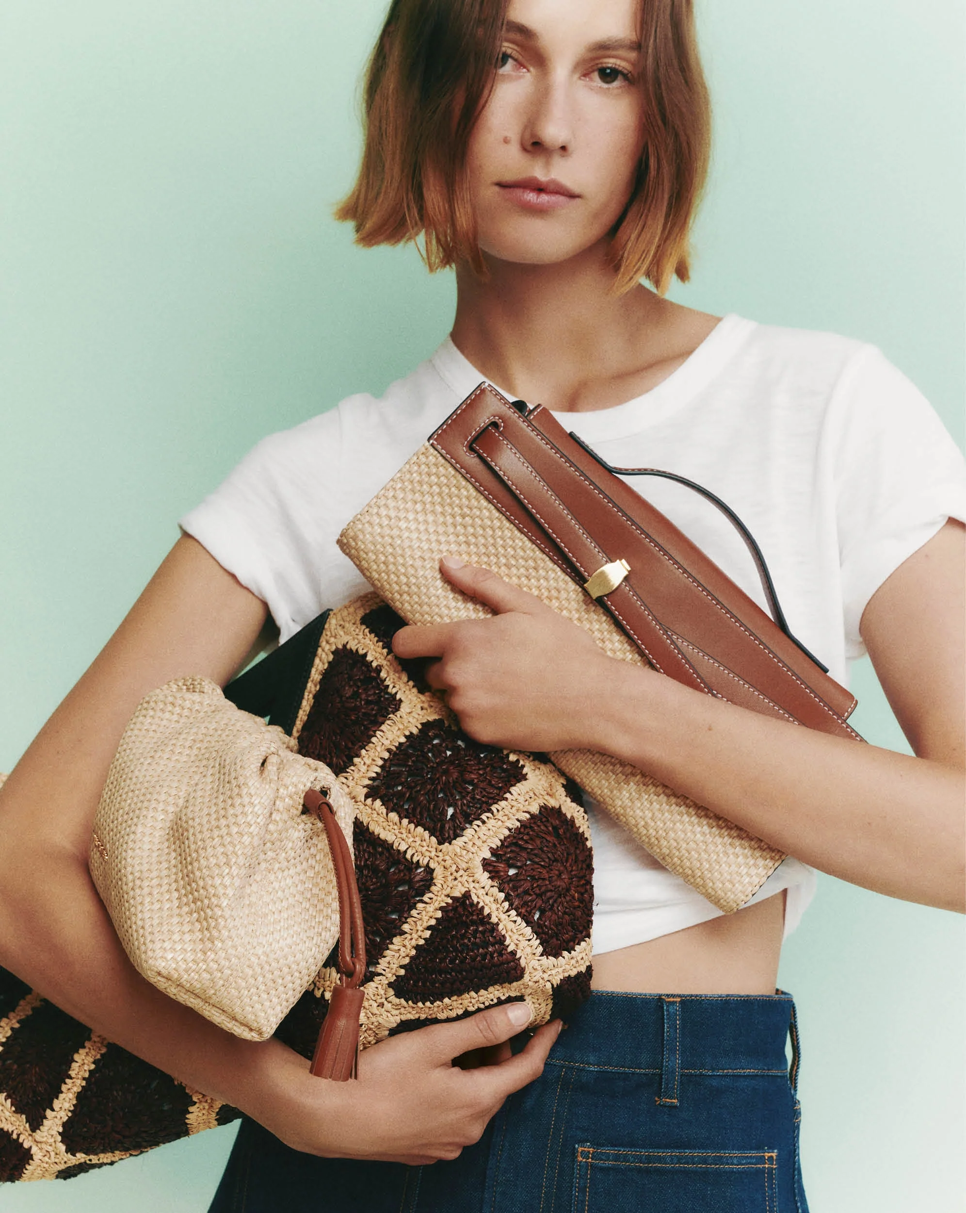 Veronica Beard Raffia Dash Clutch - Image 8