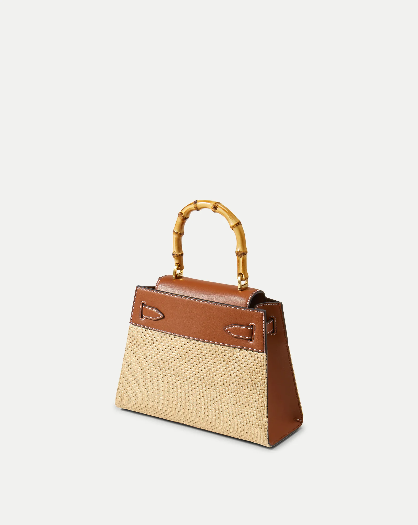Veronica Beard Raffia Dash Top-Handle Bag - Image 5