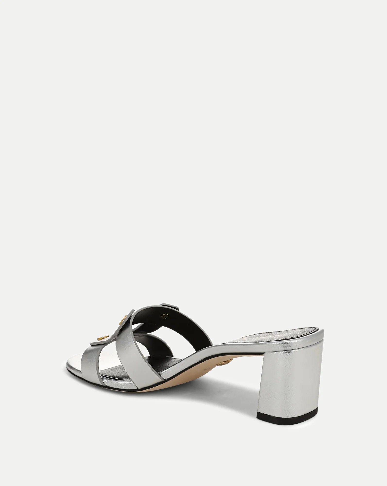 Via Silver Mid-Heel Sandal - Image 5