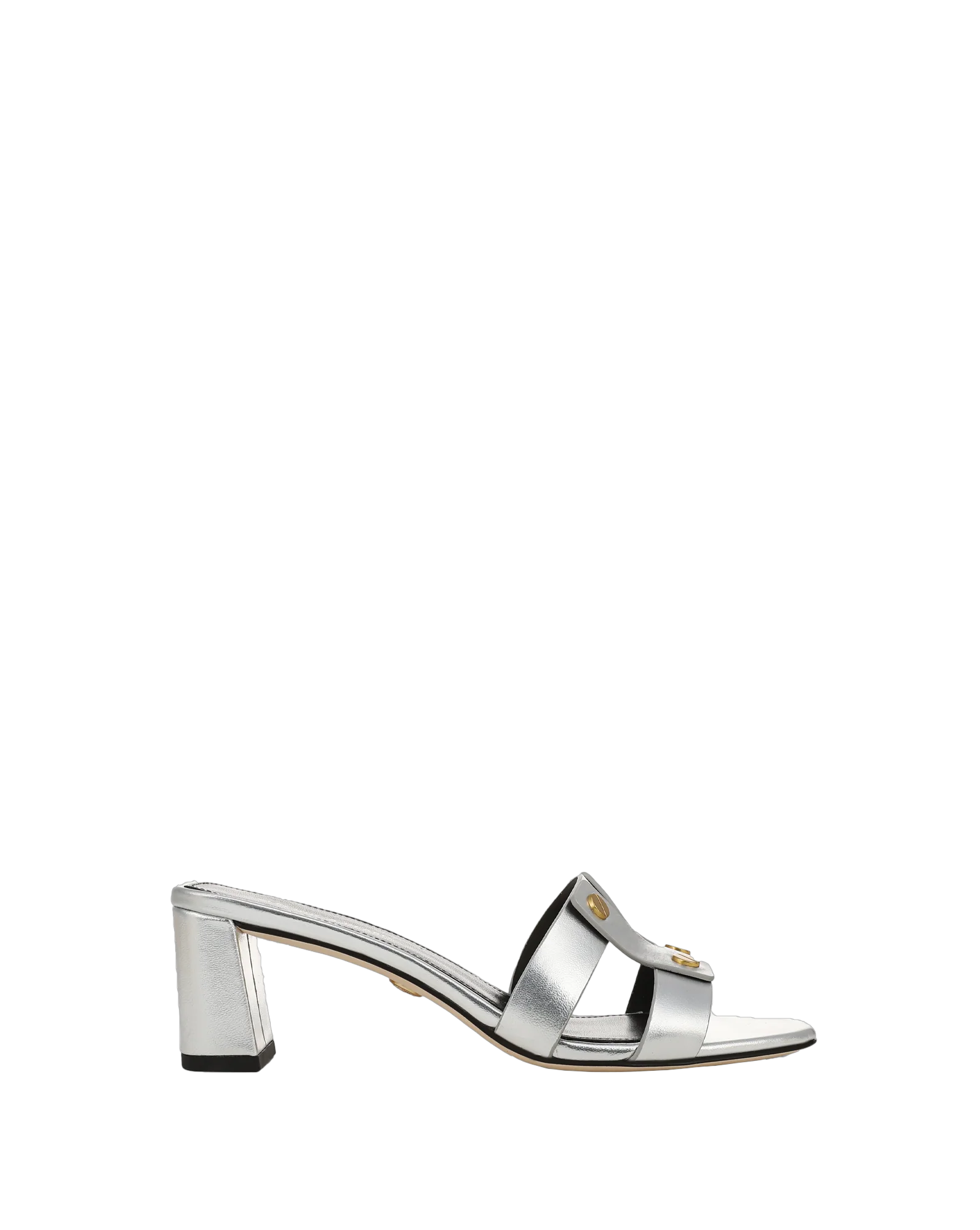 Via Silver Mid-Heel Sandal - Image 6
