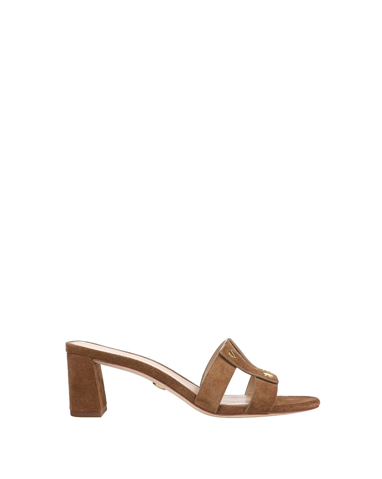 Via Suede Mid-Heel Sandal - Image 6