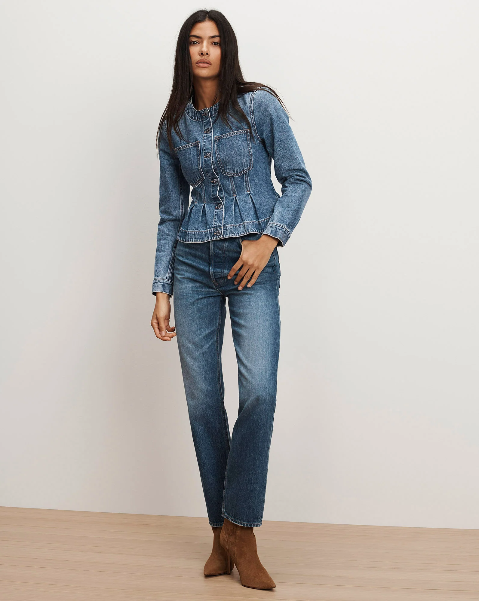 Zahara Peplum Denim Jacket - Image 2